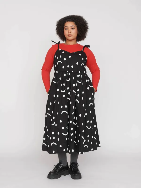 Happy Sad Polka Dot Midi Dress sold by Lazy Oaf