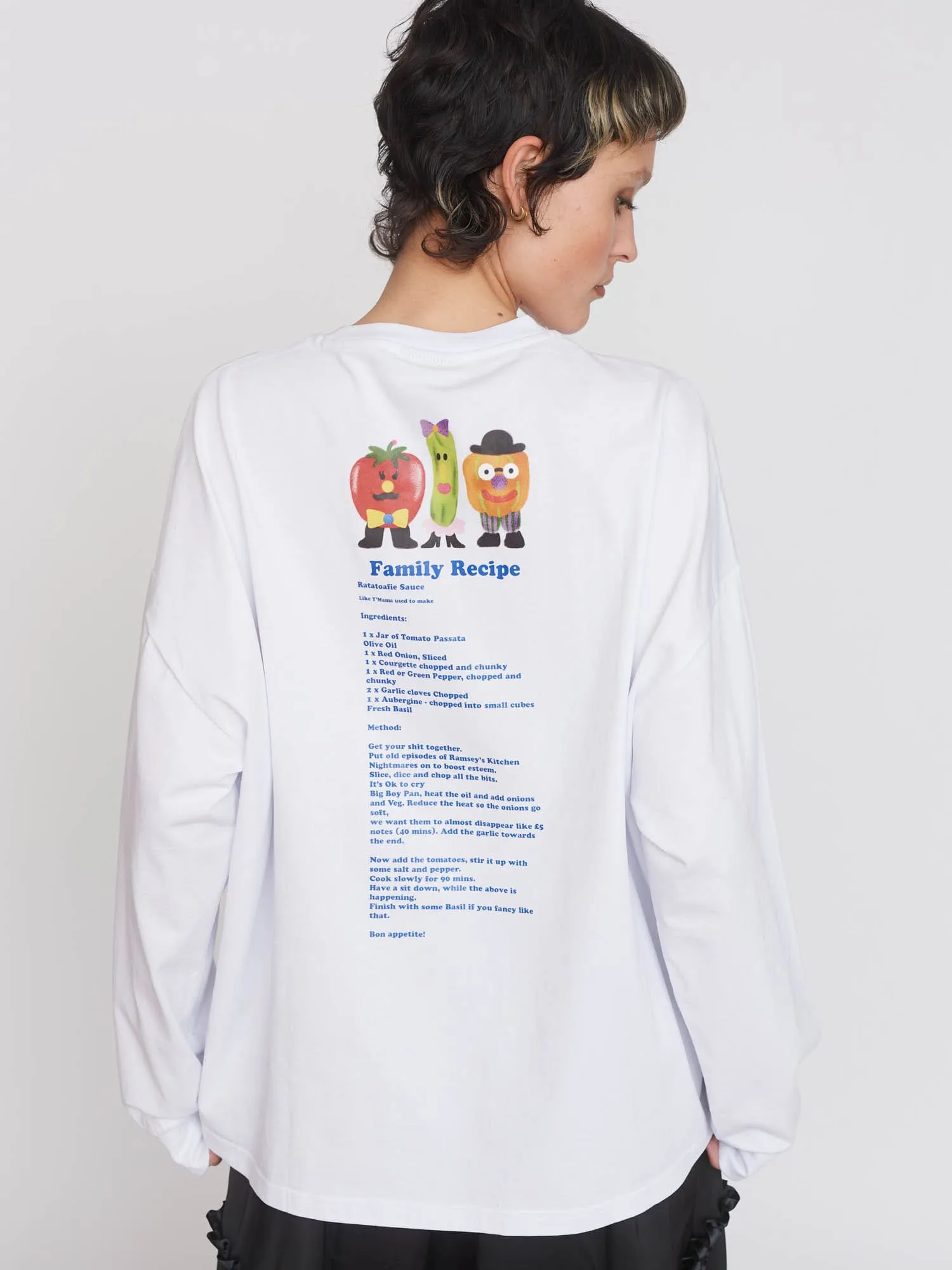 Family Recipe Long Sleeve Tee sold by Lazy Oaf product image thumbnail 5