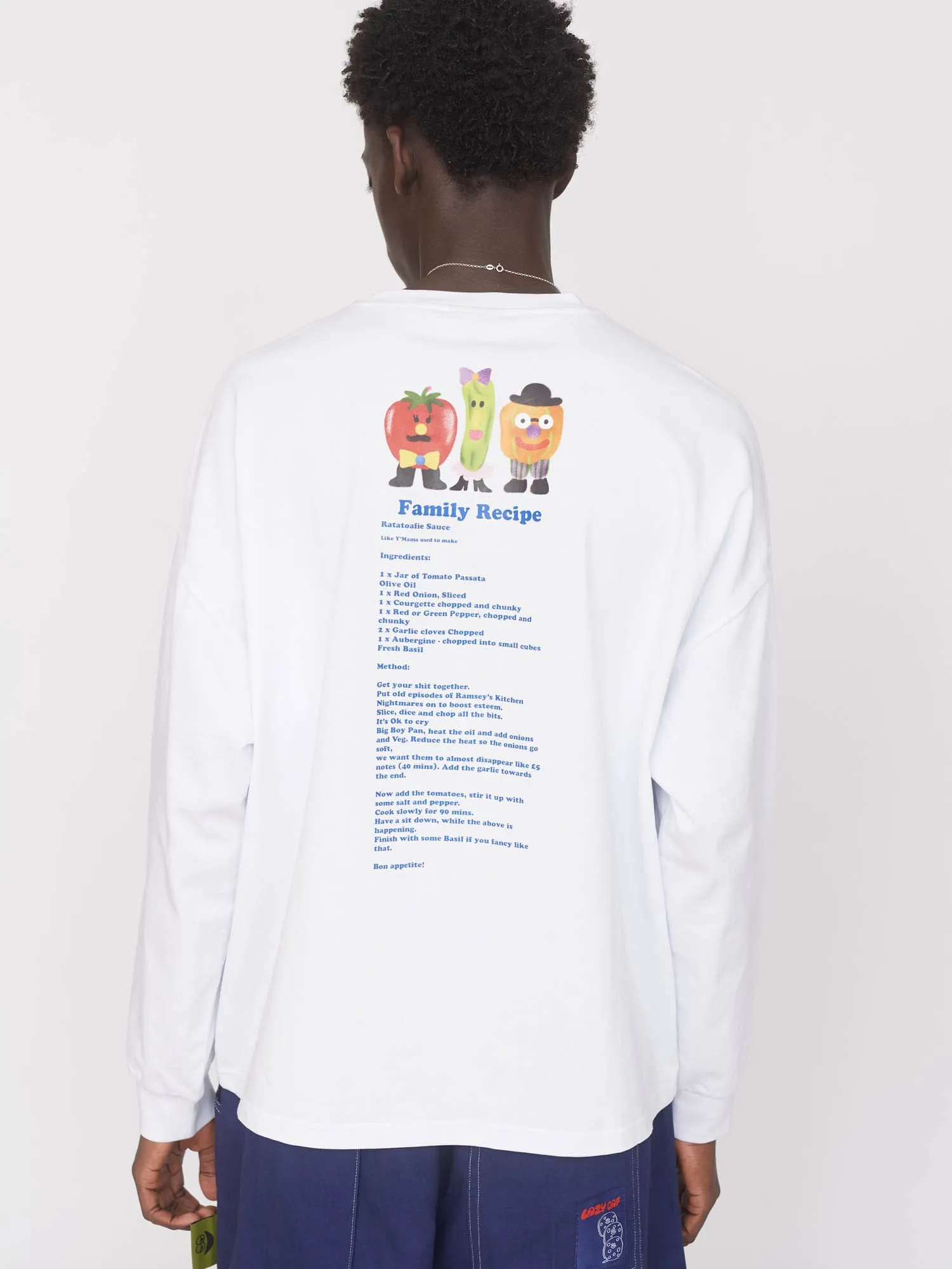 Family Recipe Long Sleeve Tee sold by Lazy Oaf product image thumbnail 2