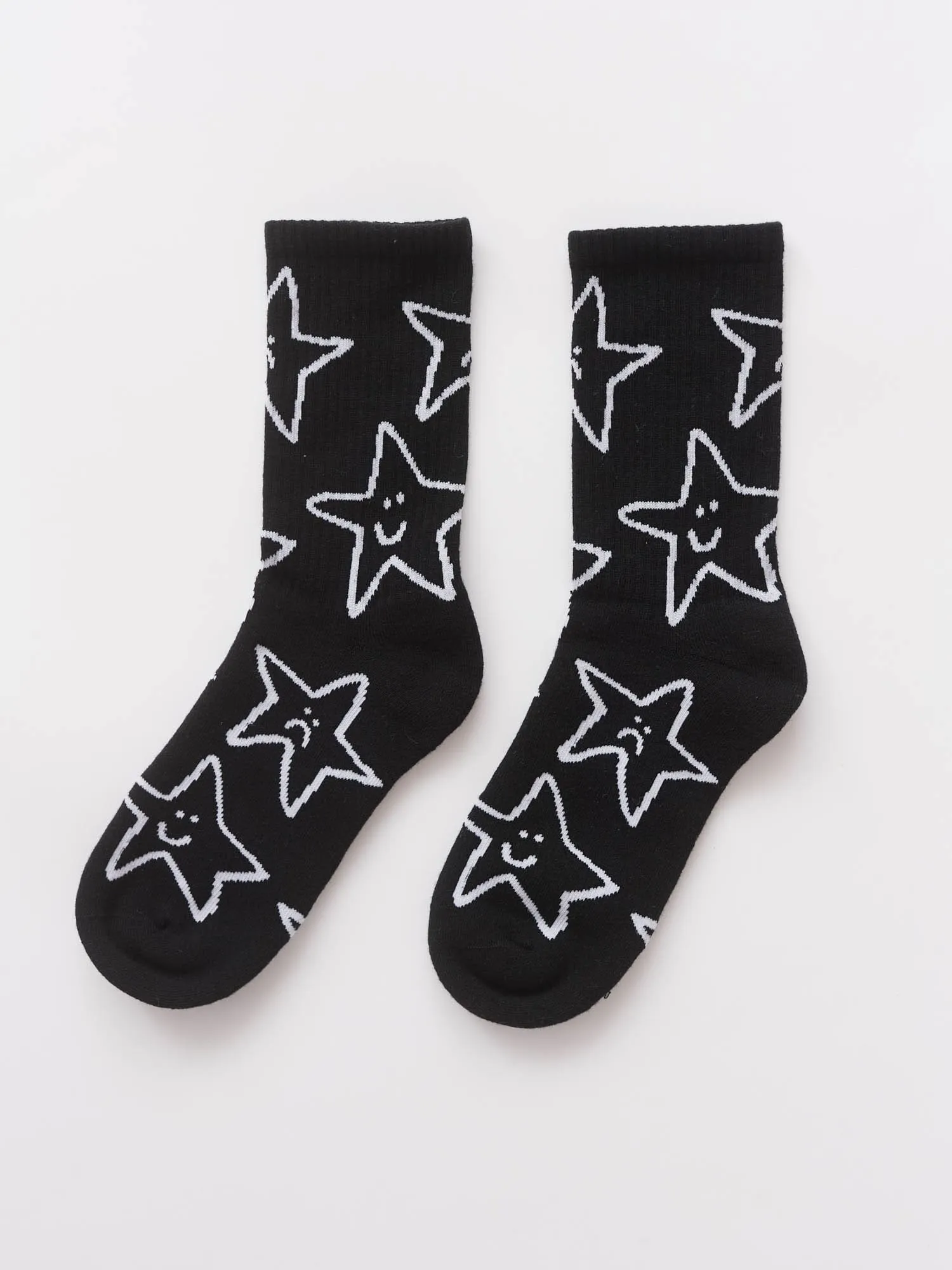 Happy Sad Star Socks sold by Lazy Oaf