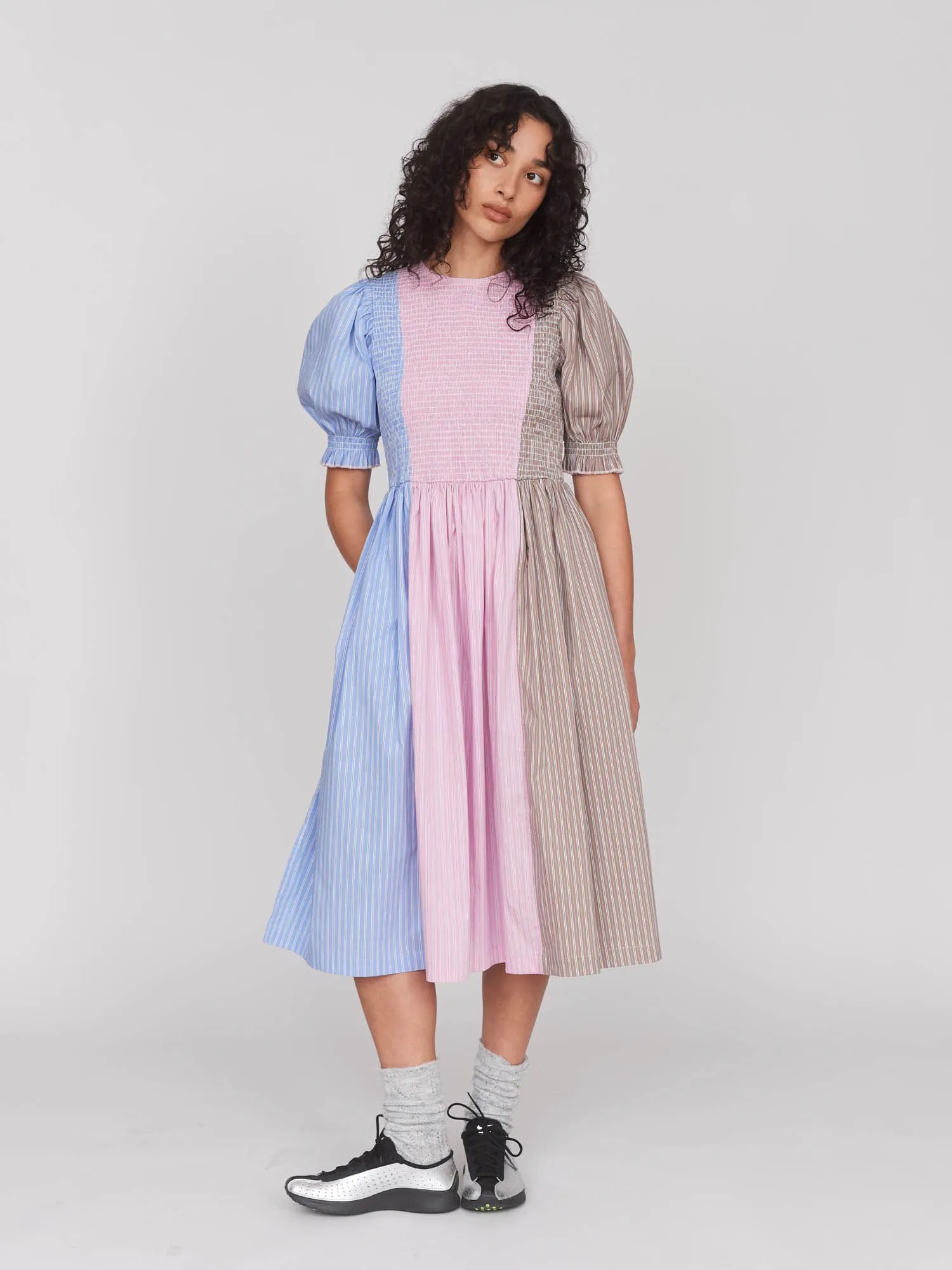 Seeing Stripes Shirred Dress sold by Lazy Oaf product image thumbnail 5