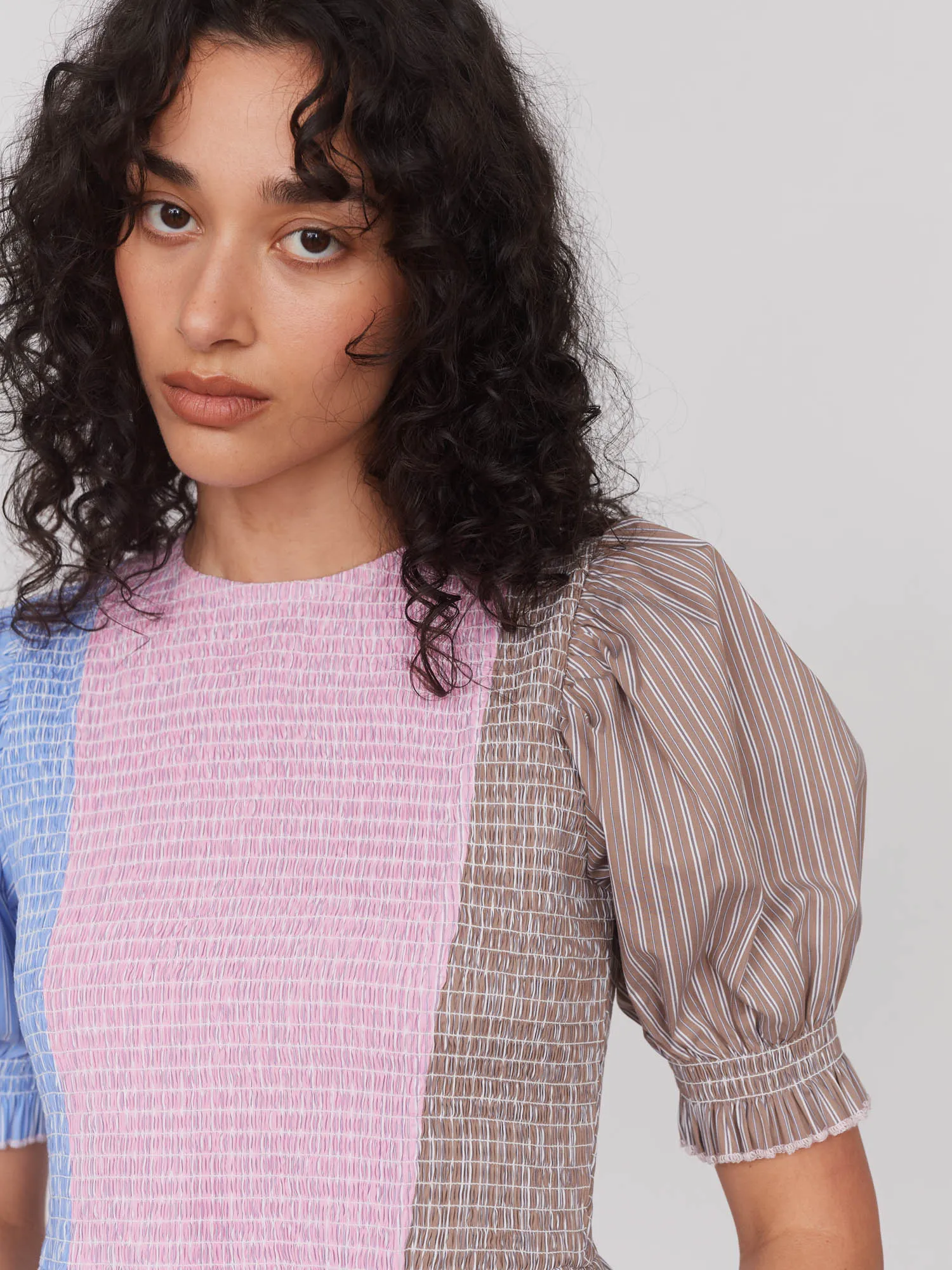 Seeing Stripes Shirred Dress sold by Lazy Oaf product image thumbnail 4