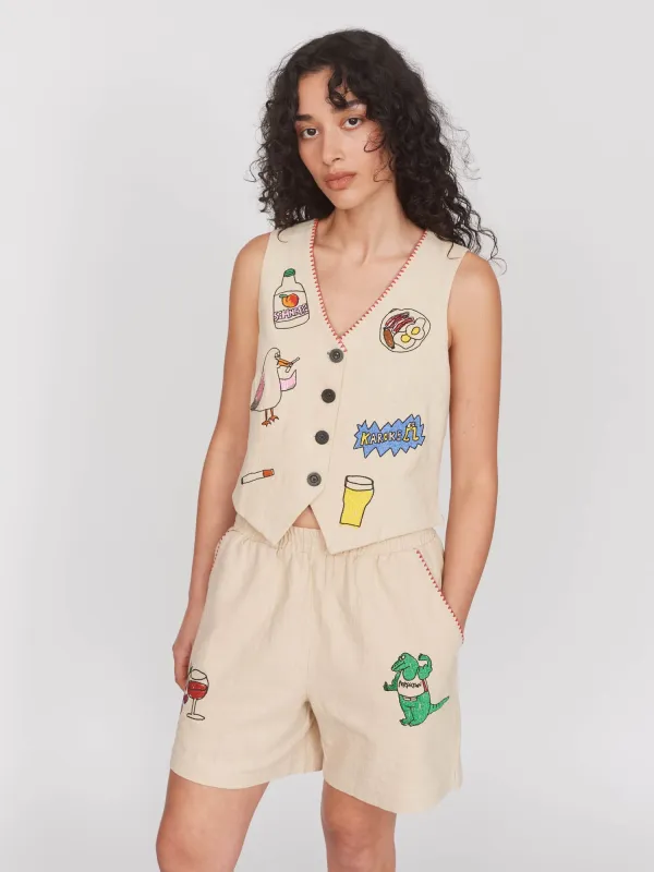 Karaoke Song Waistcoat sold by Lazy Oaf