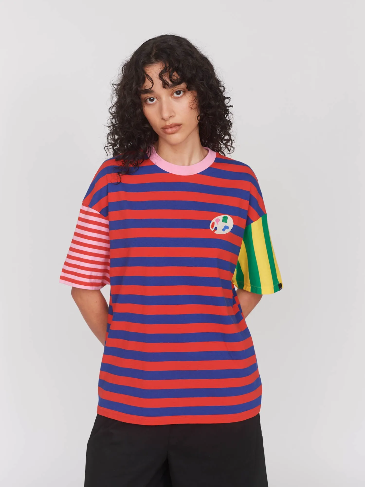 Multi Striped T-shirt sold by Lazy Oaf product image thumbnail 4