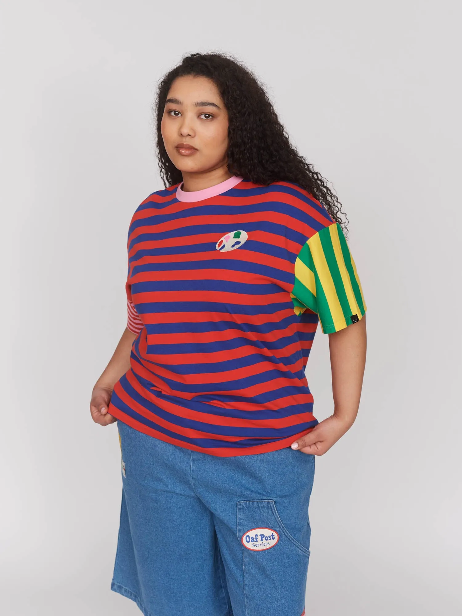 Multi Striped T-shirt sold by Lazy Oaf product image thumbnail 2