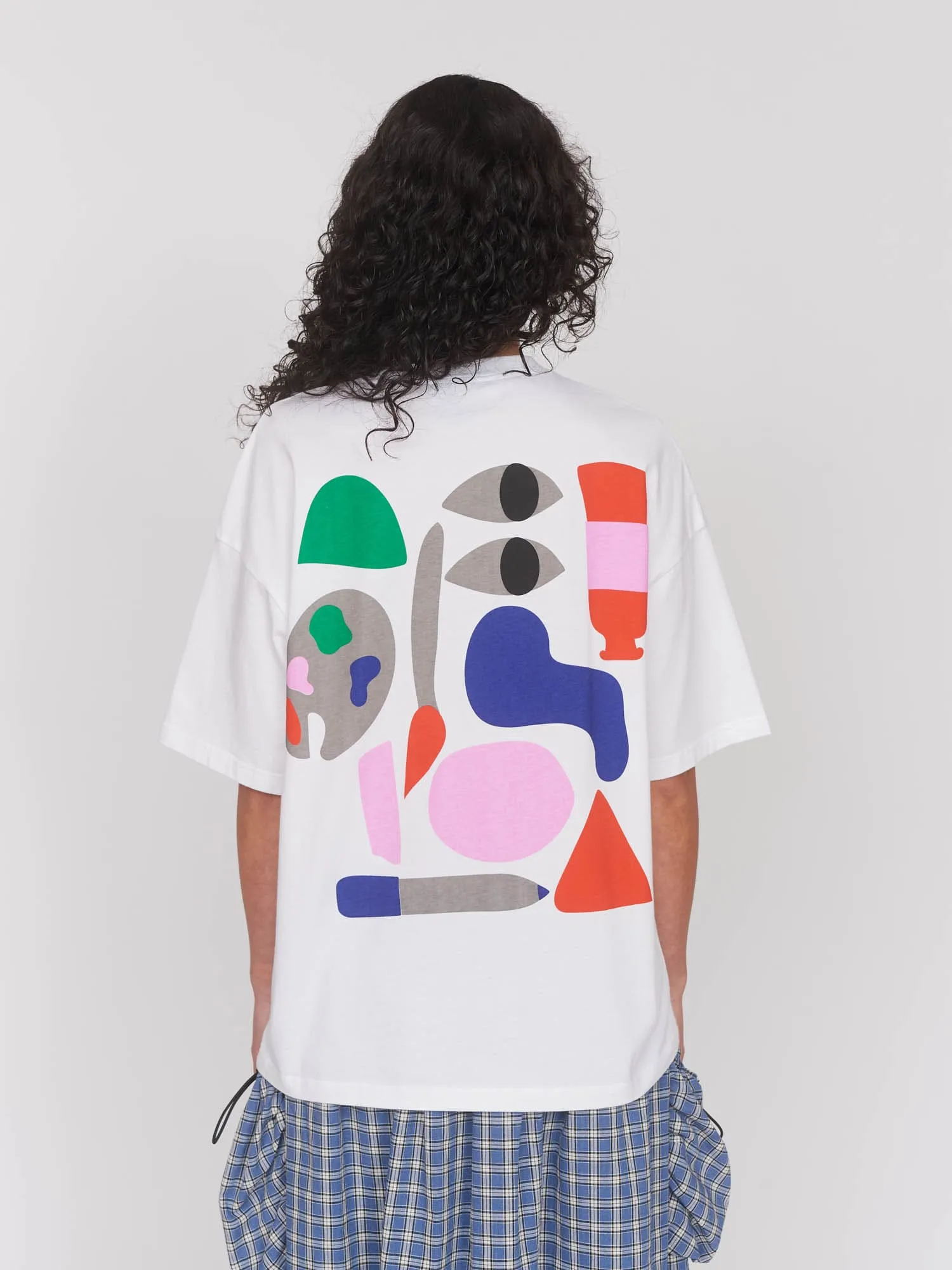Feeling Arty White T-shirt sold by Lazy Oaf