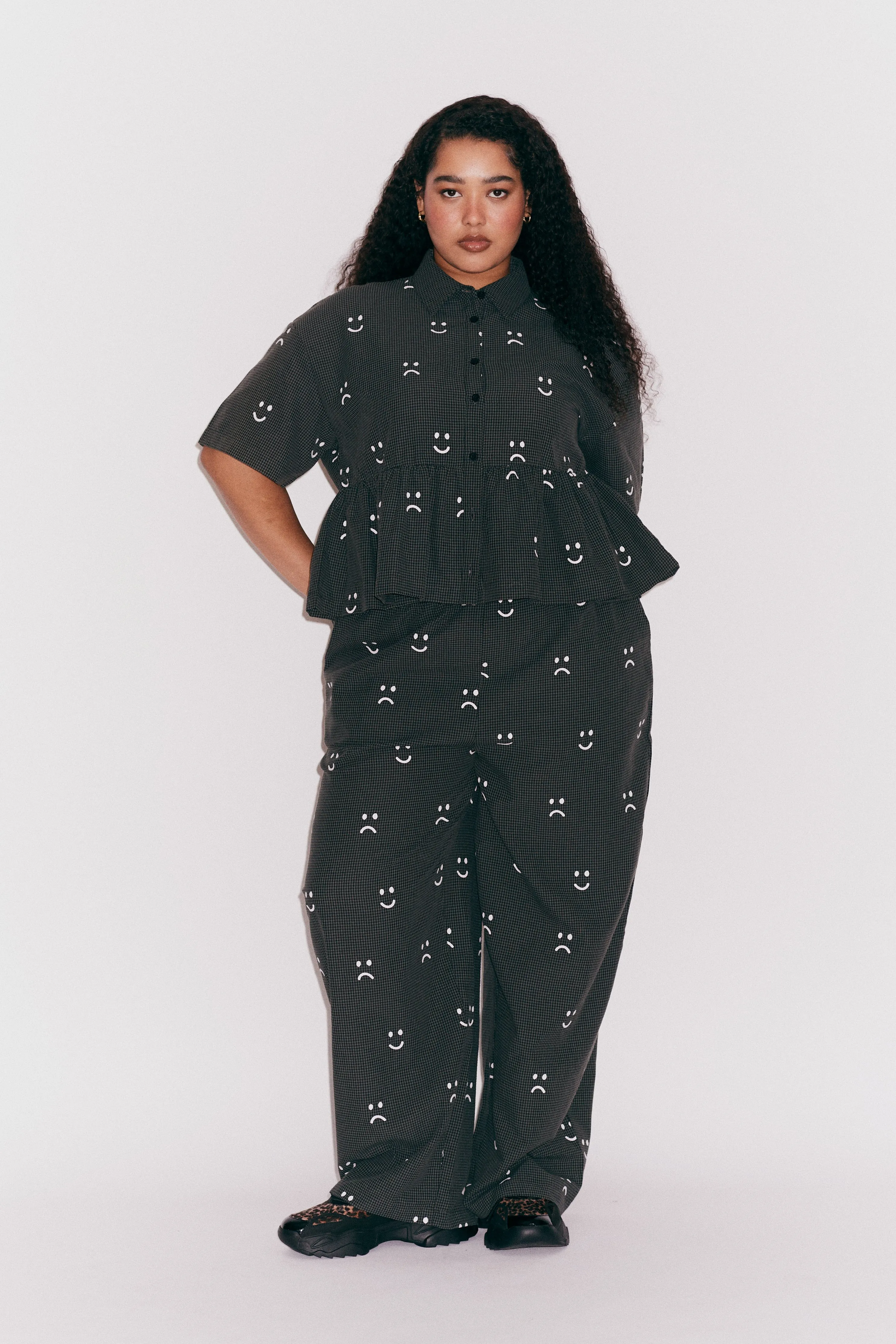 Happy Sad Check Set sold by Lazy Oaf