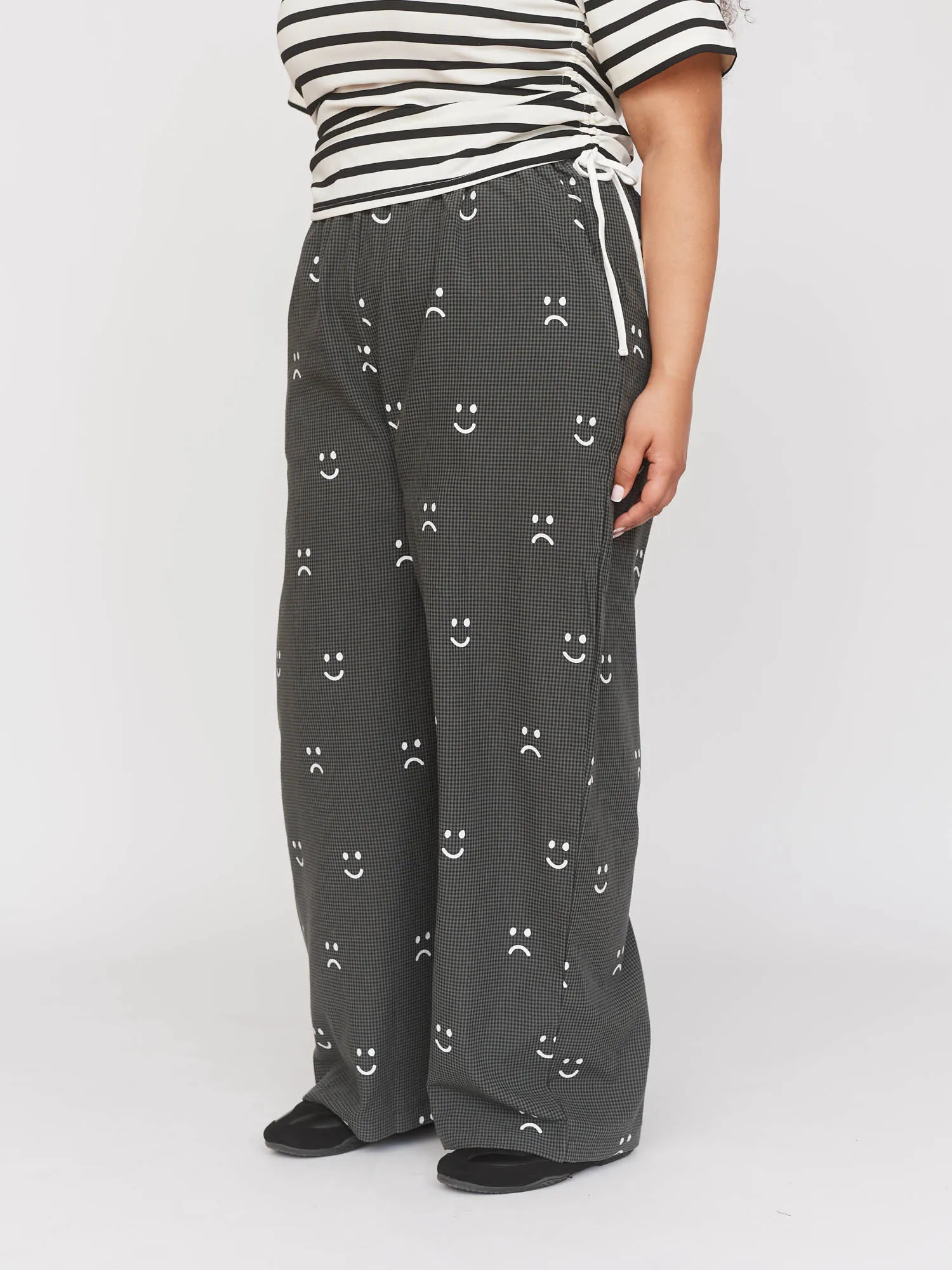 Happy Sad Check Trousers sold by Lazy Oaf product image thumbnail 4