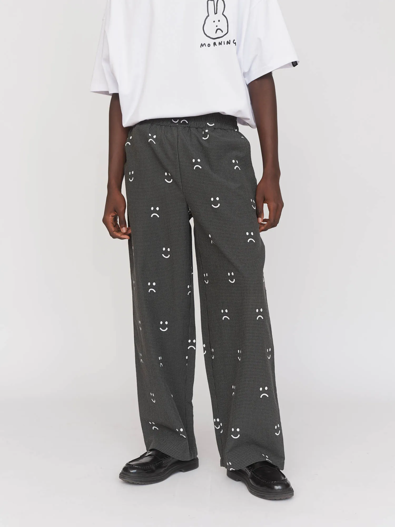 Happy Sad Check Trousers sold by Lazy Oaf product image thumbnail 3