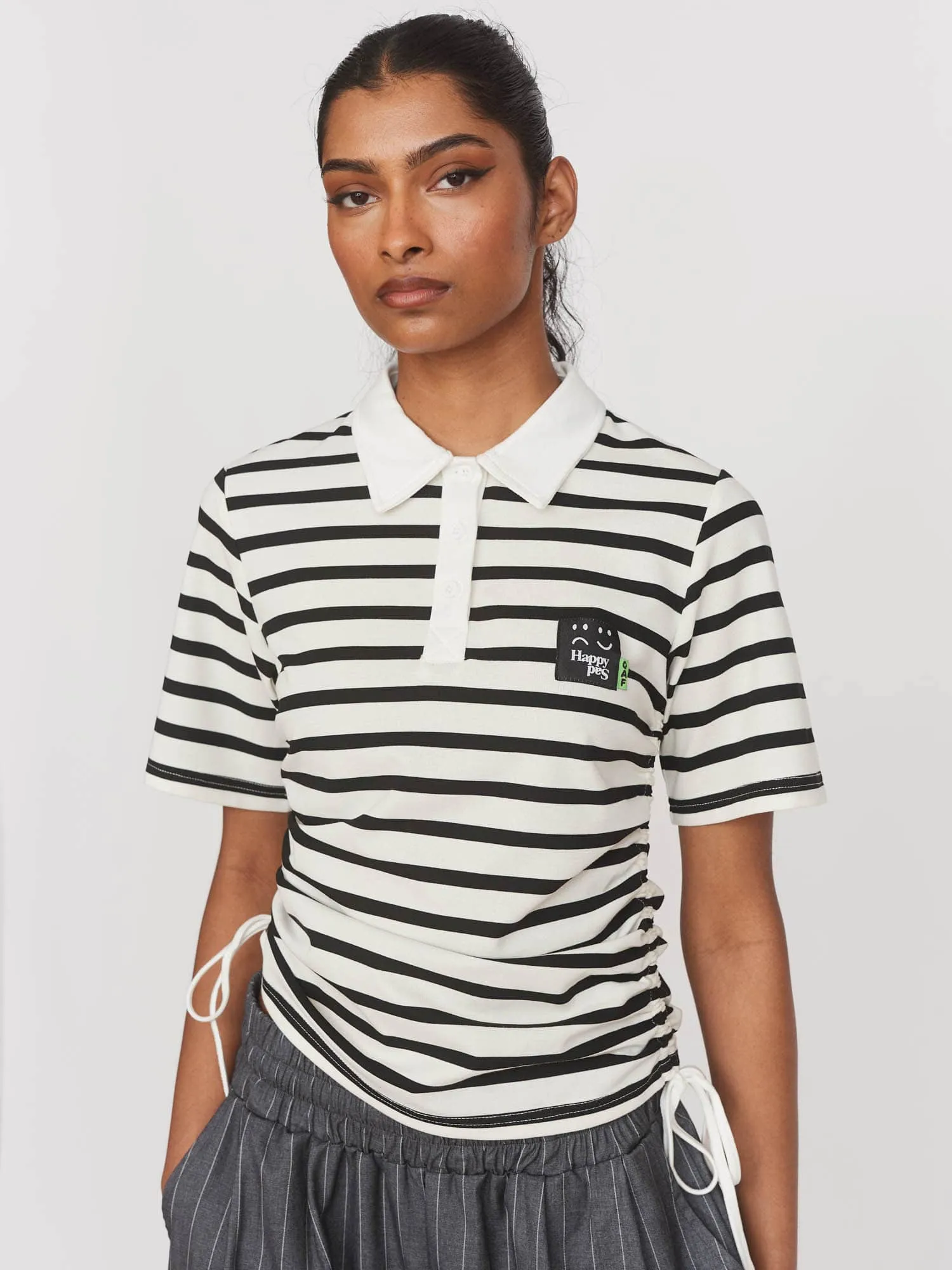 Lazy Rouched Rugby Top sold by Lazy Oaf