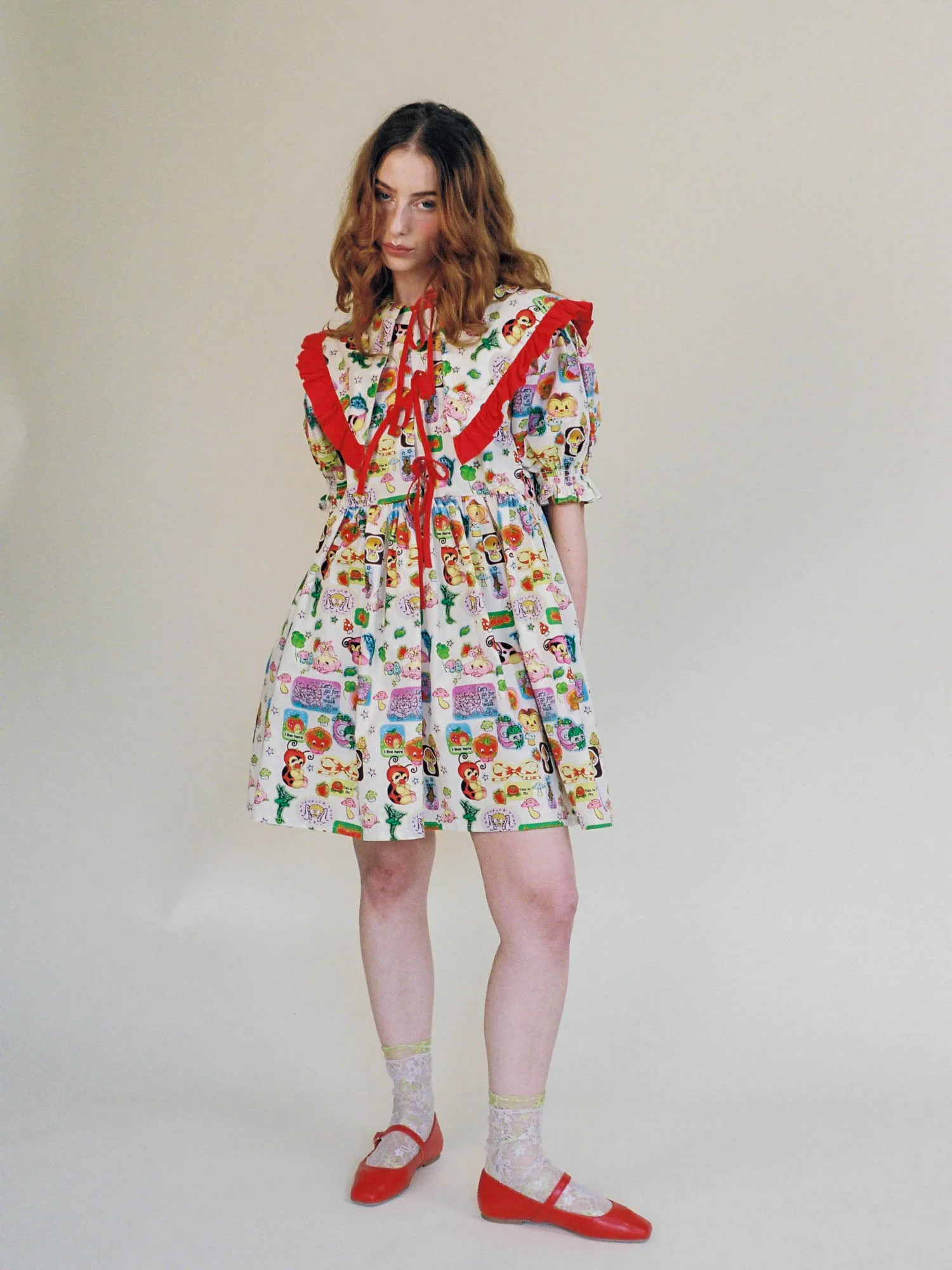 Hannah-Michelle X Lazy Oaf Ruffle Collar Dress sold by Lazy Oaf product image thumbnail 4