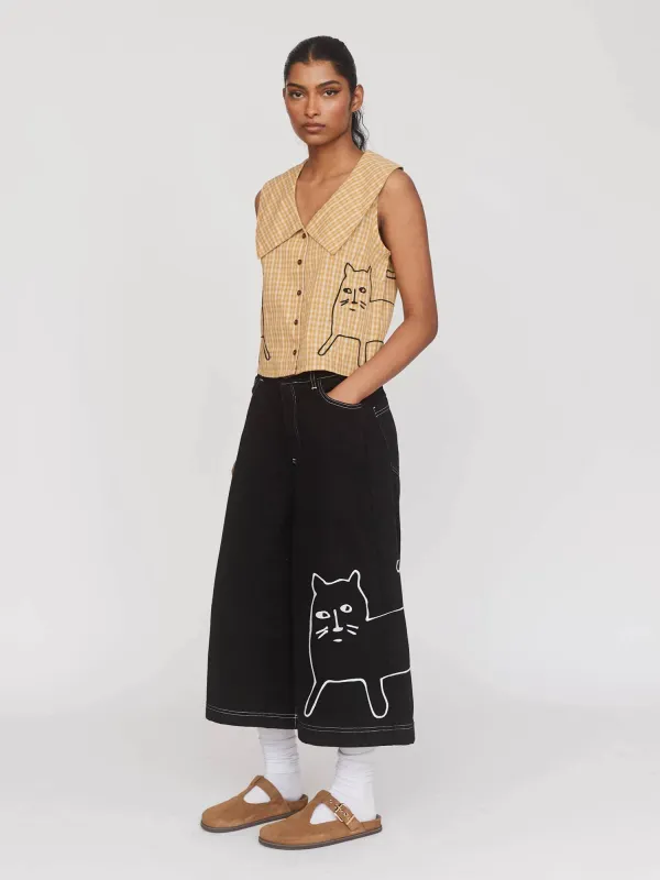 Nine Lives Cropped Trousers sold by Lazy Oaf