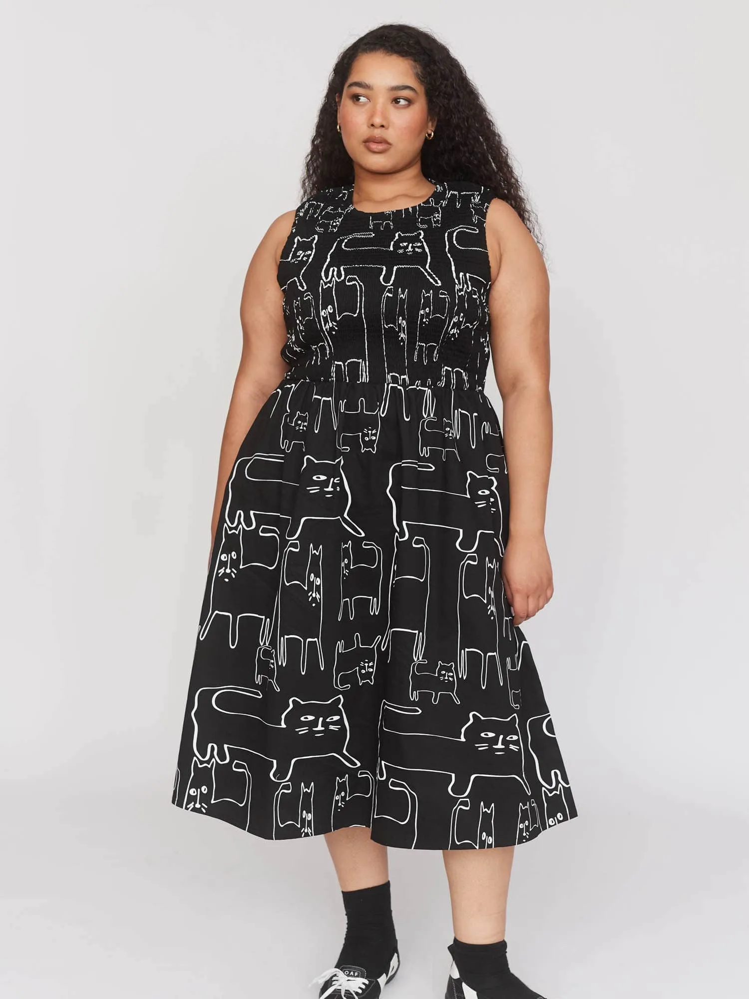 Nine Lives Shirred Dress sold by Lazy Oaf product image thumbnail 4