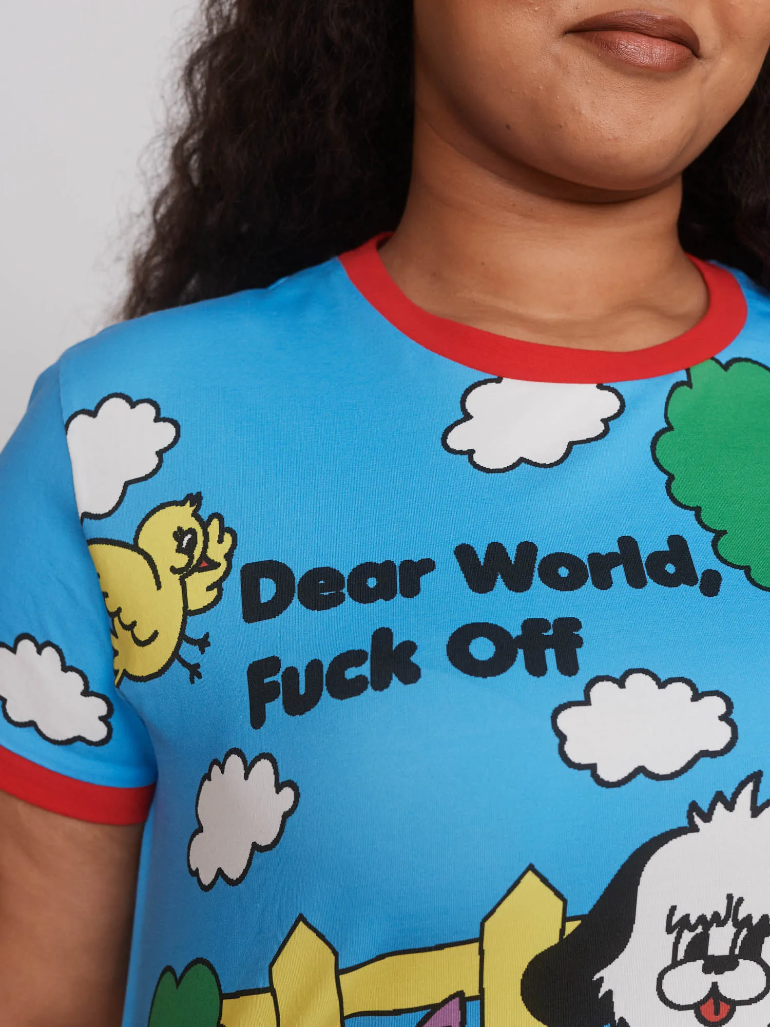 Dear World Fitted Tee sold by Lazy Oaf product image thumbnail 3