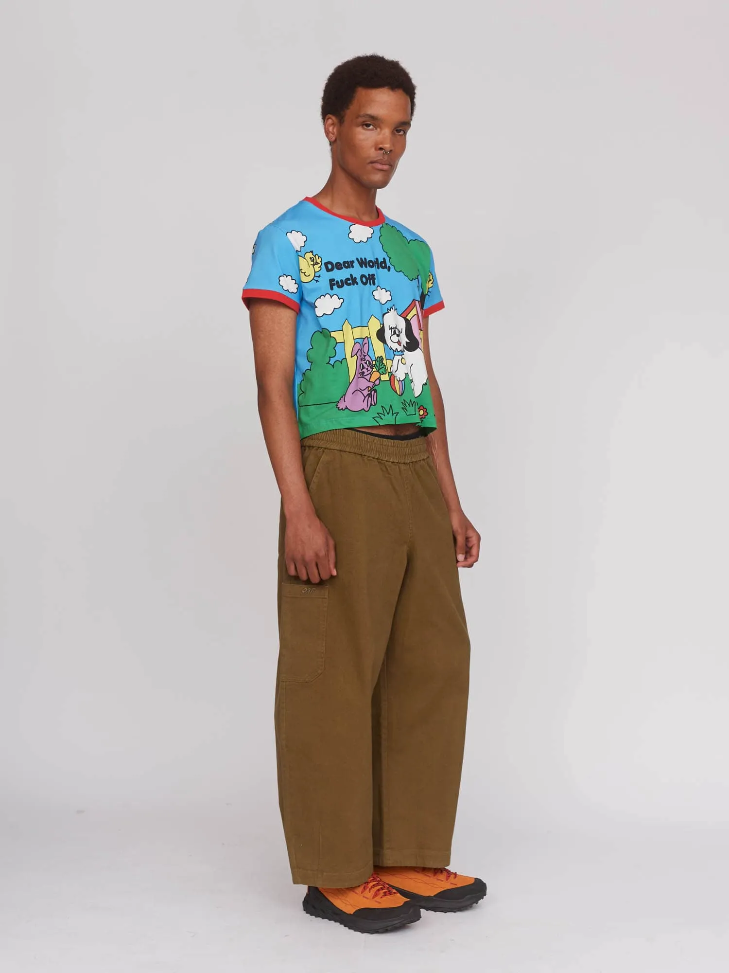 Dear World Fitted Tee sold by Lazy Oaf product image thumbnail 2
