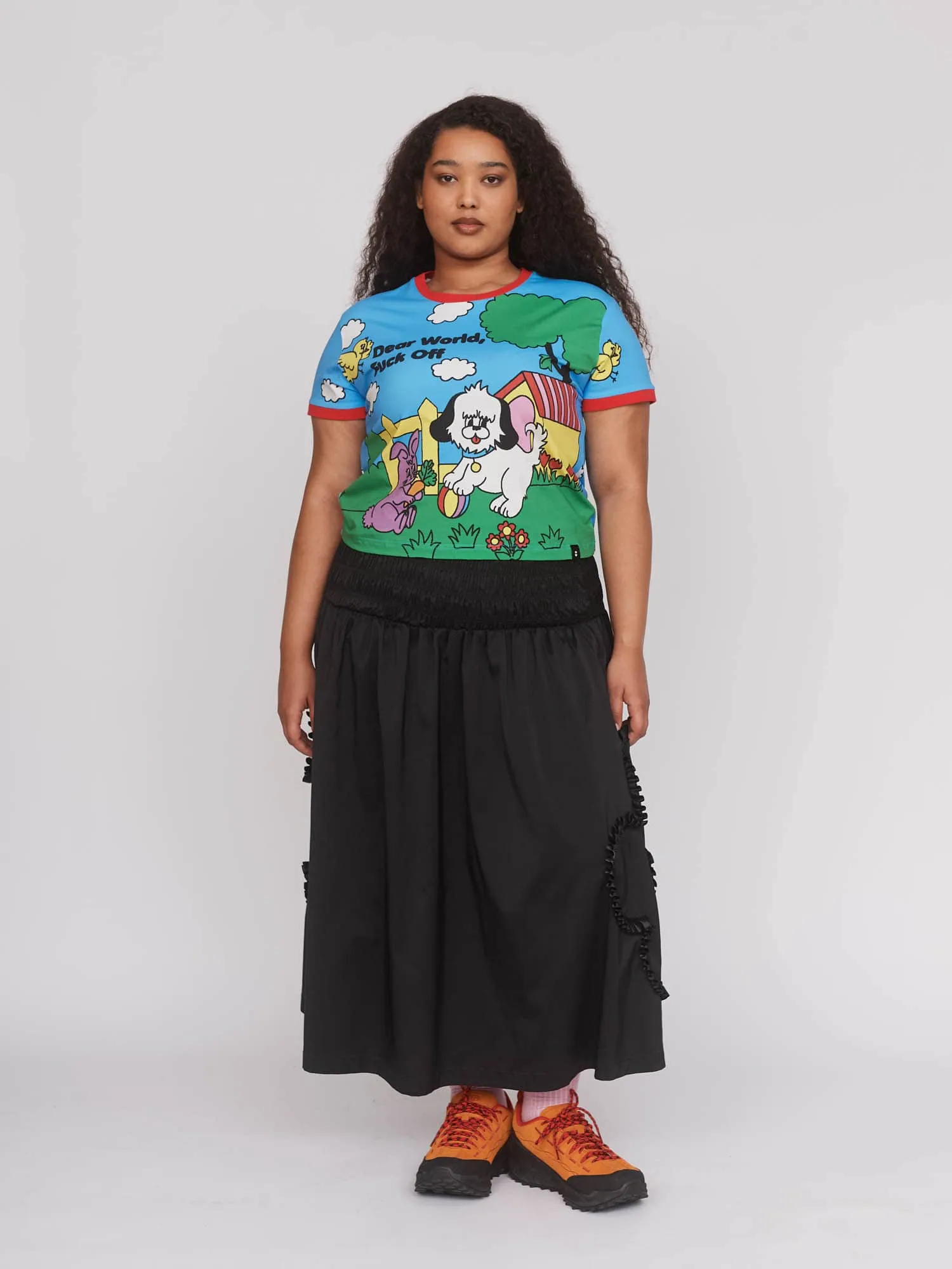 Dear World Fitted Tee sold by Lazy Oaf product image thumbnail 5