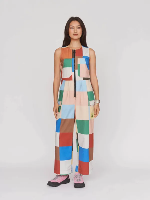 Colourblock Gilet Jumpsuit sold by Lazy Oaf