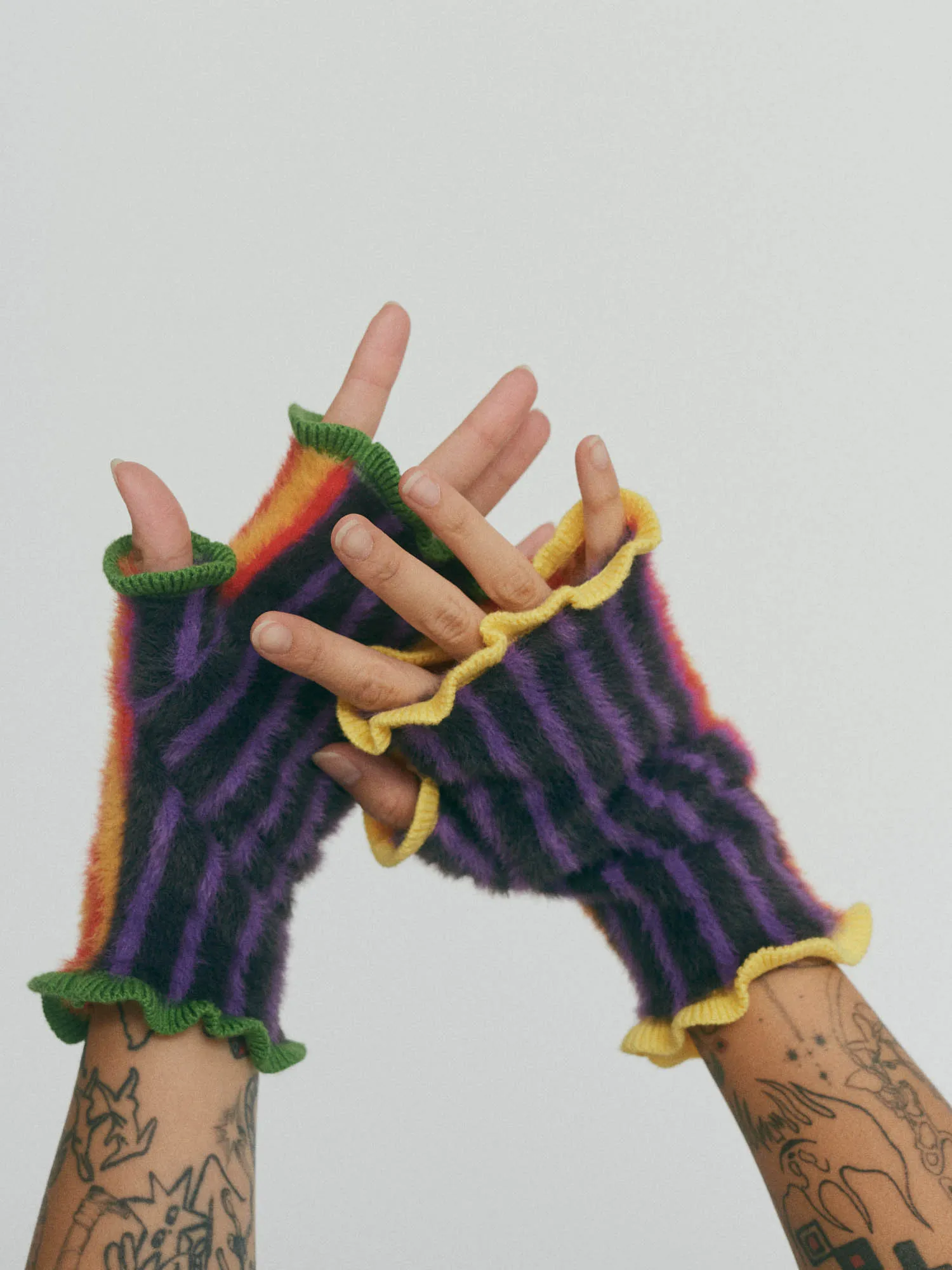 Outsiders Division x LO Fingerless Gloves sold by Lazy Oaf product image thumbnail 5