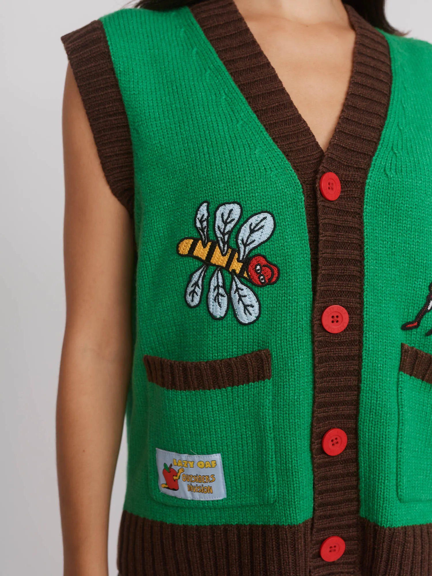 Outsiders Division x Lazy Oaf Knitted Vest sold by Lazy Oaf product image thumbnail 4