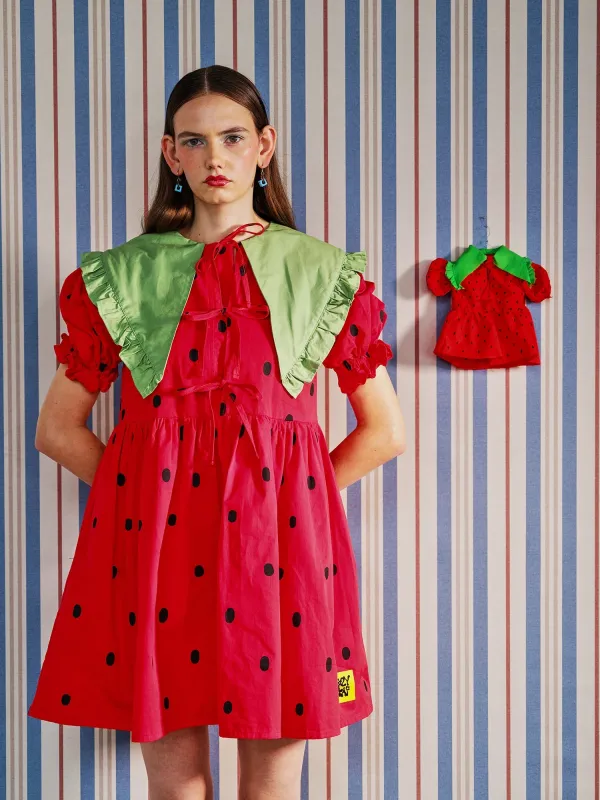 Strawberry Mini Dress sold by Lazy Oaf