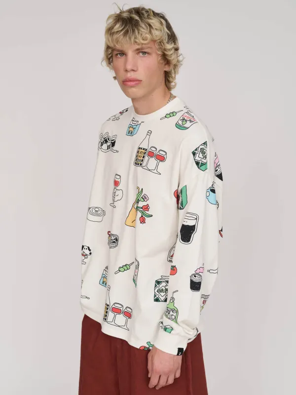 Bits And Pieces Long Sleeve Tee sold by Lazy Oaf