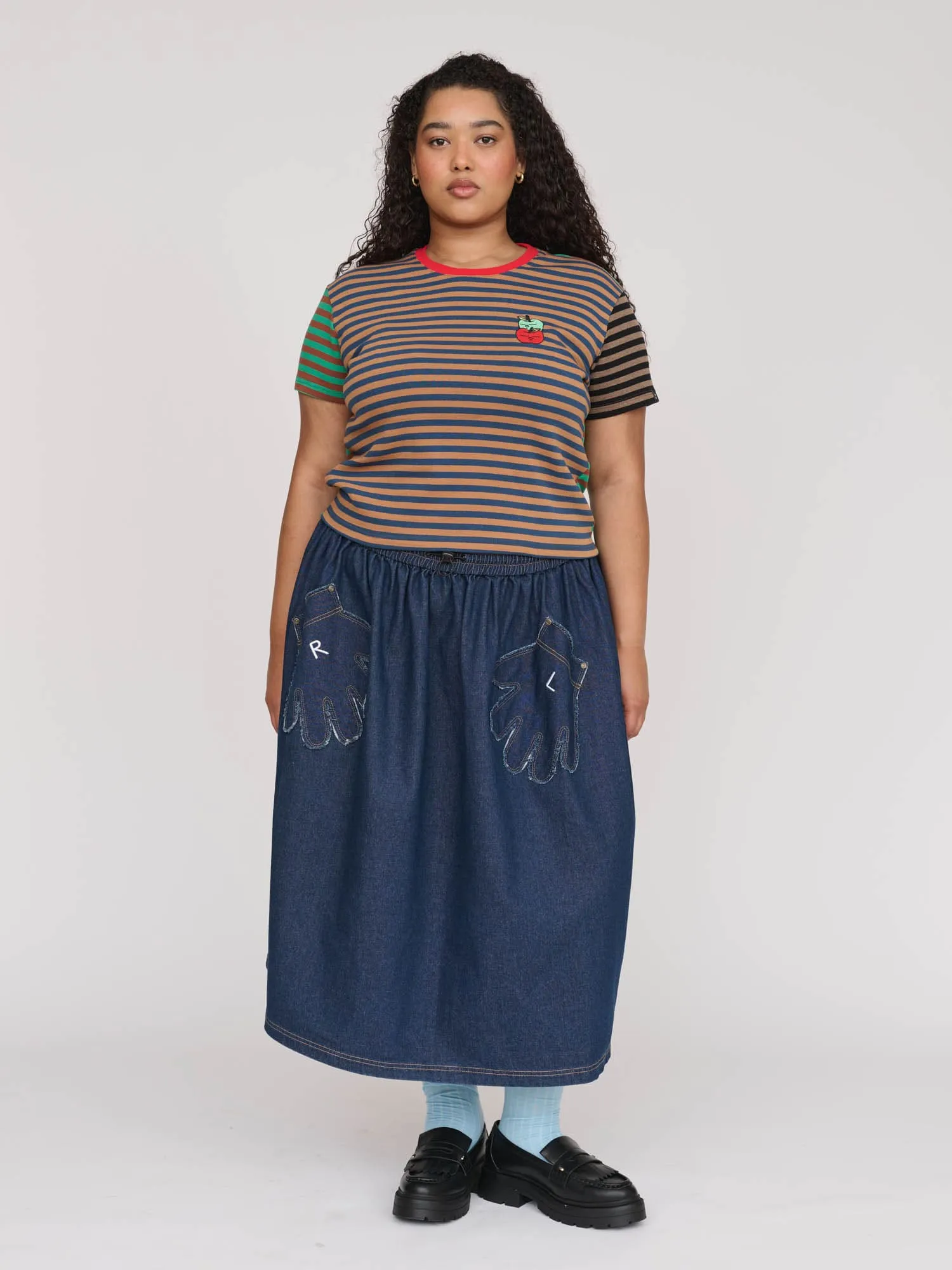 Stripey Fitted Tee sold by Lazy Oaf product image thumbnail 4