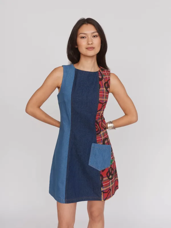 Double Denim Dress sold by Lazy Oaf