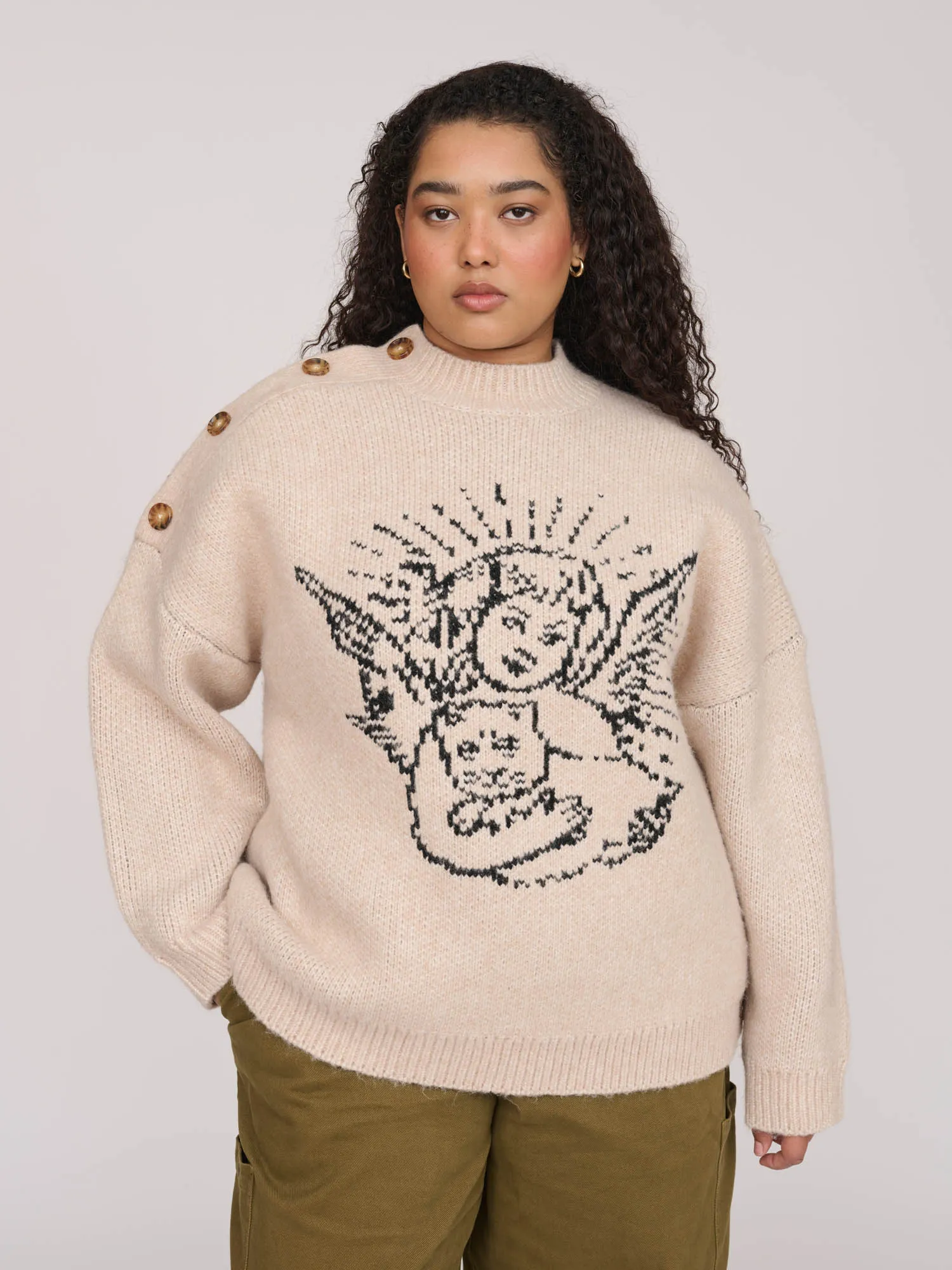 Angelic Chunky Knit sold by Lazy Oaf