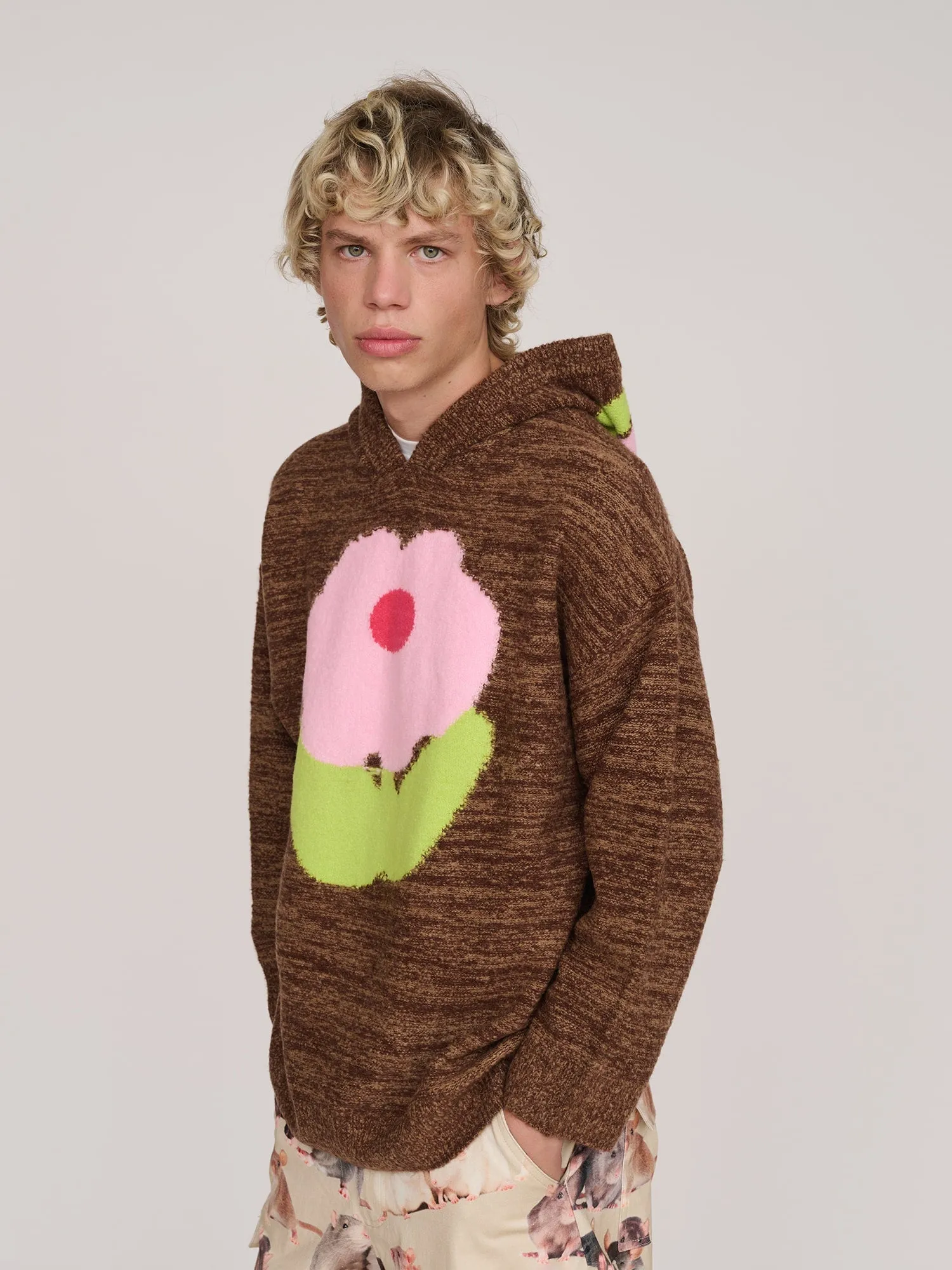 Pink Fuzz Flower Oversized Jumper sold by Lazy Oaf product image thumbnail 3