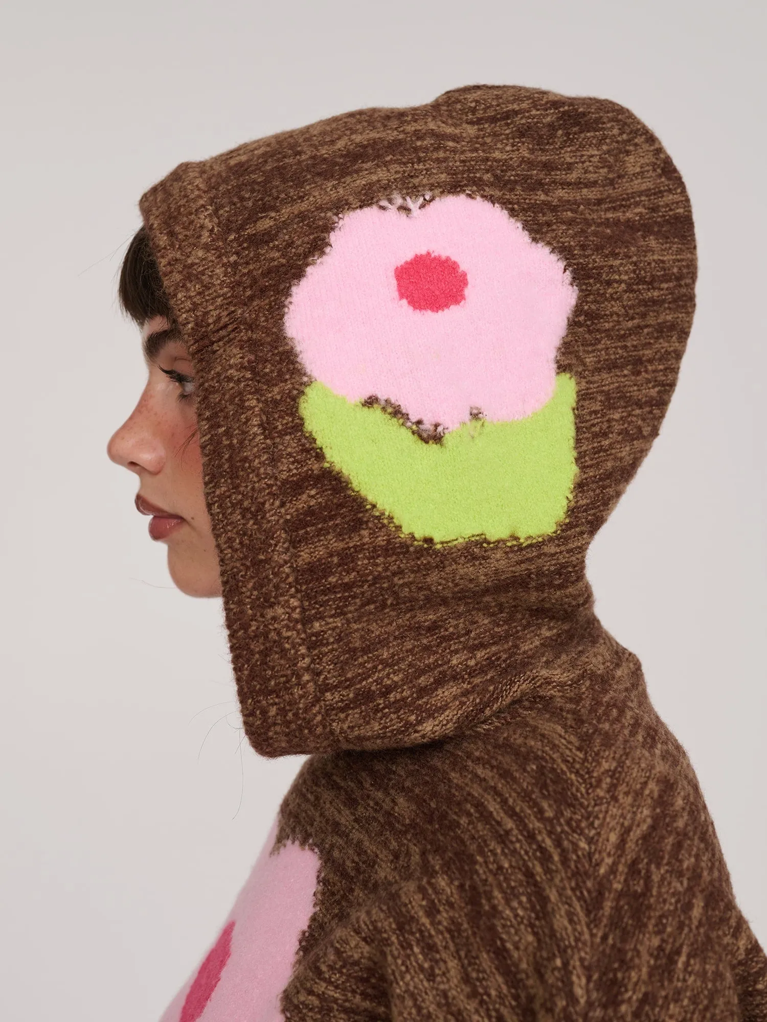 Pink Fuzz Flower Oversized Jumper sold by Lazy Oaf product image thumbnail 4