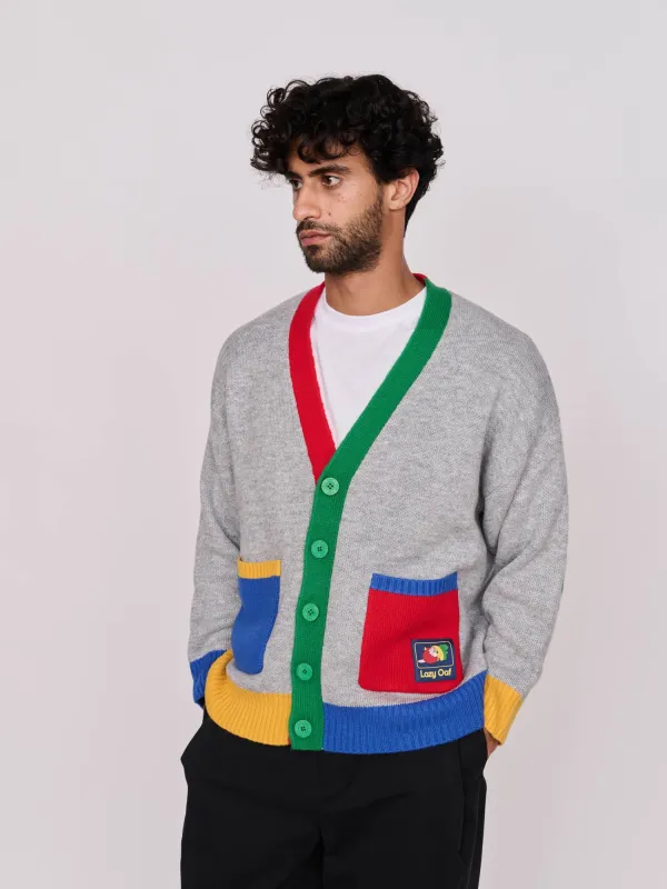 Colour Block Cardigan sold by Lazy Oaf