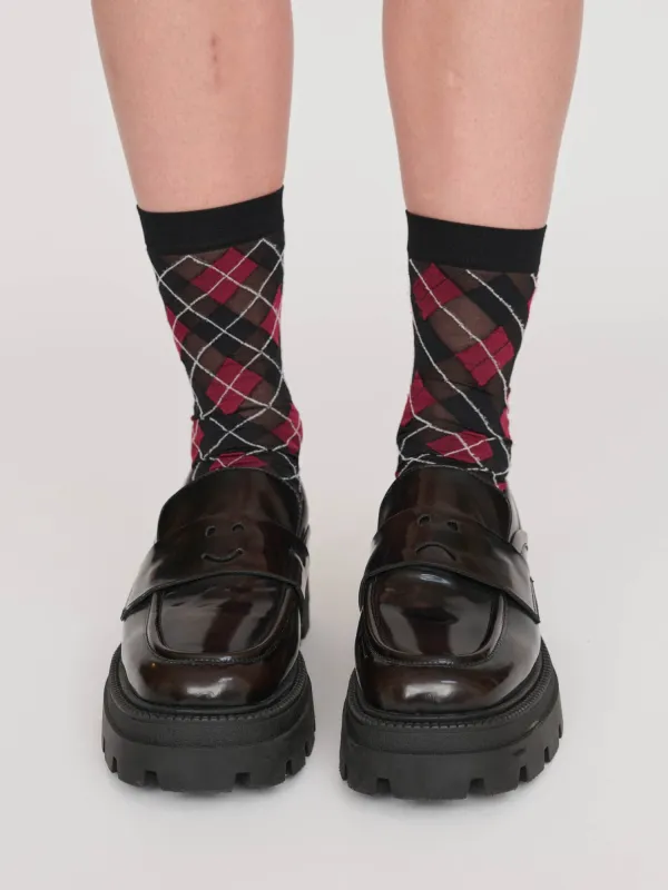 Happy Sad Cut Out Loafer sold by Lazy Oaf