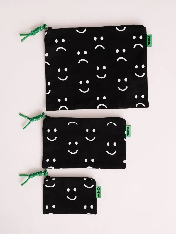 Happy Sad Canvas Pouches sold by Lazy Oaf
