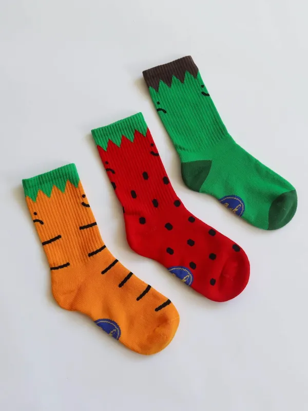Happy Sad Fruit And Veg Socks sold by Lazy Oaf