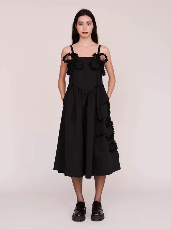 Black Big Big Flower Dress sold by Lazy Oaf