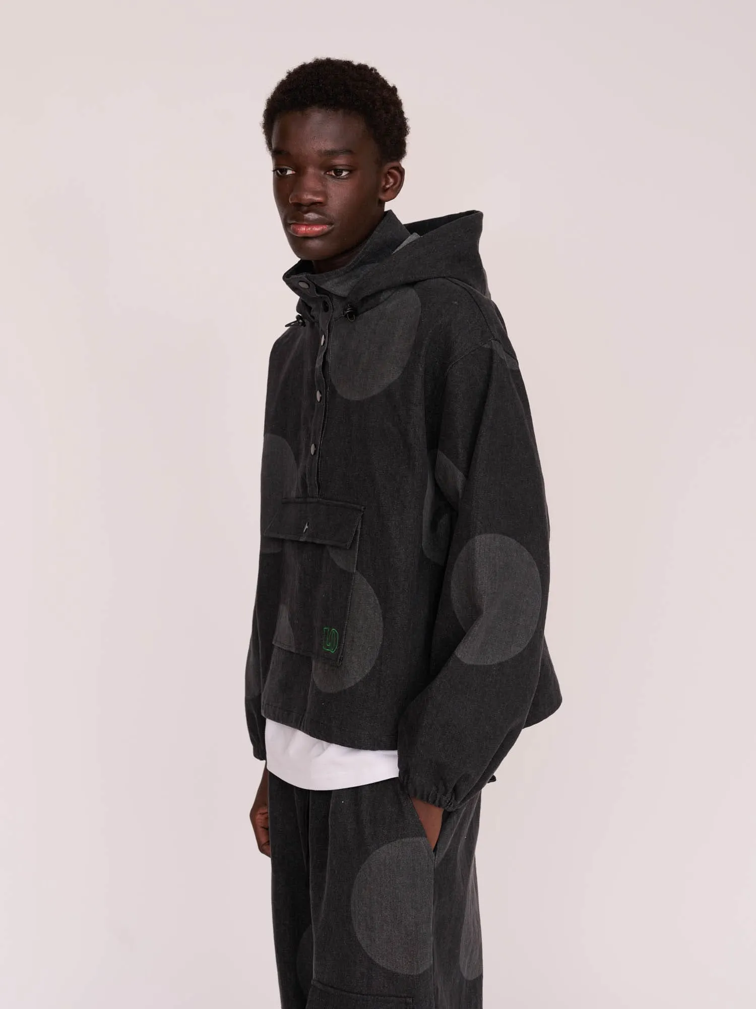 Denim Polka Pull Over Jacket sold by Lazy Oaf product image thumbnail 4