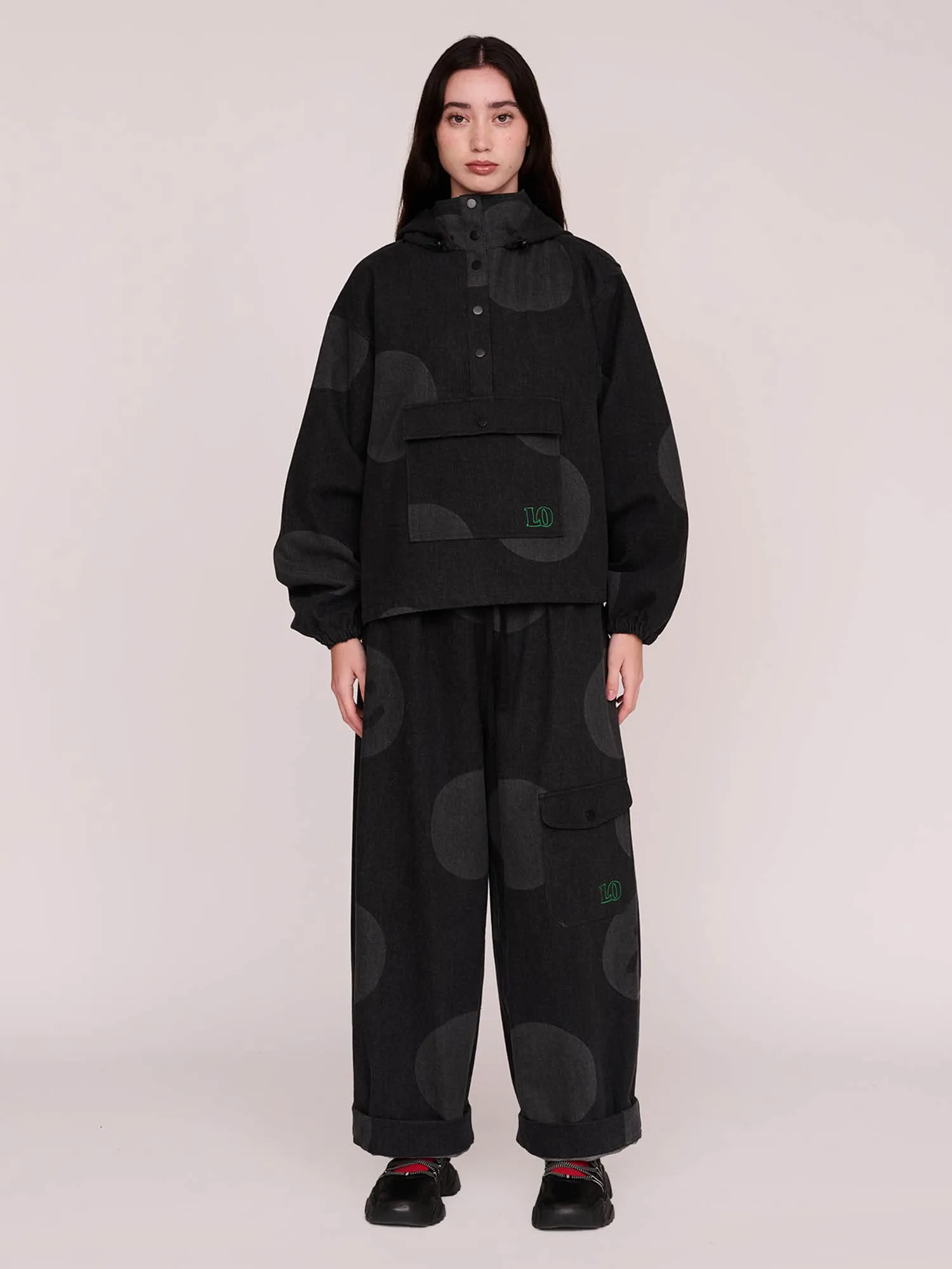 Denim Polka Pull Over Jacket sold by Lazy Oaf product image thumbnail 2