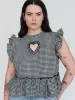 Heartbreaker Gingham Smock Top sold by Lazy Oaf