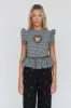 Heartbreaker Gingham Smock Top sold by Lazy Oaf