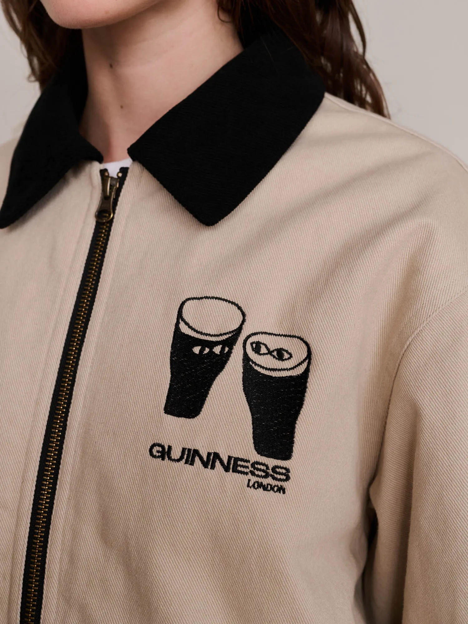 Guinness x Lazy Oaf Zip Twill Jacket sold by Lazy Oaf product image thumbnail 4