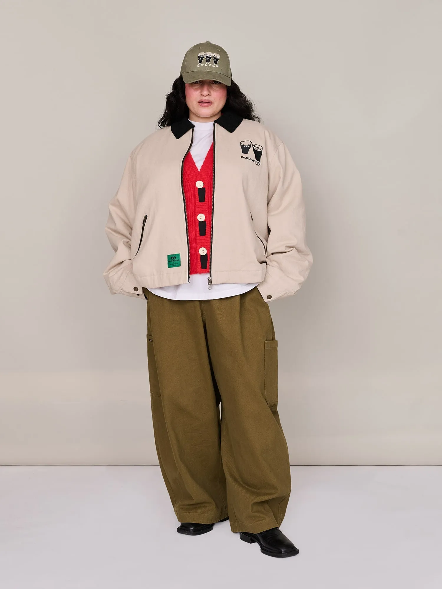 Guinness x Lazy Oaf Zip Twill Jacket sold by Lazy Oaf product image thumbnail 5