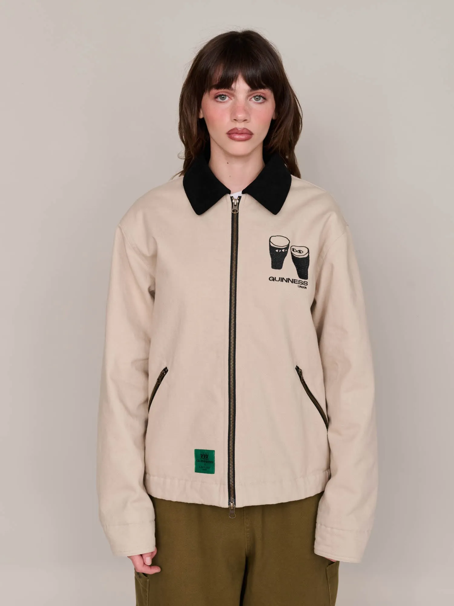 Guinness x Lazy Oaf Zip Twill Jacket sold by Lazy Oaf product image thumbnail 3