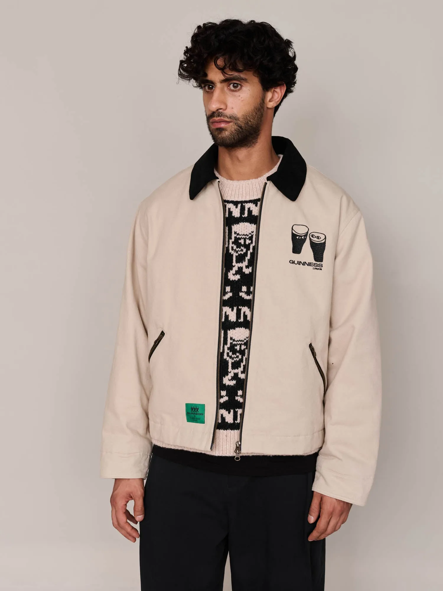 Guinness x Lazy Oaf Zip Twill Jacket sold by Lazy Oaf product image thumbnail 2
