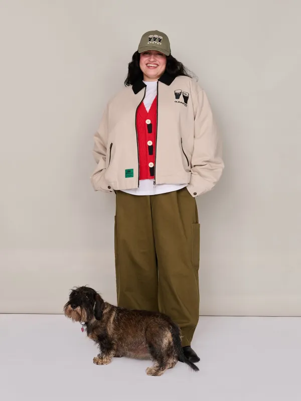 Guinness x Lazy Oaf Zip Twill Jacket made by Lazy Oaf