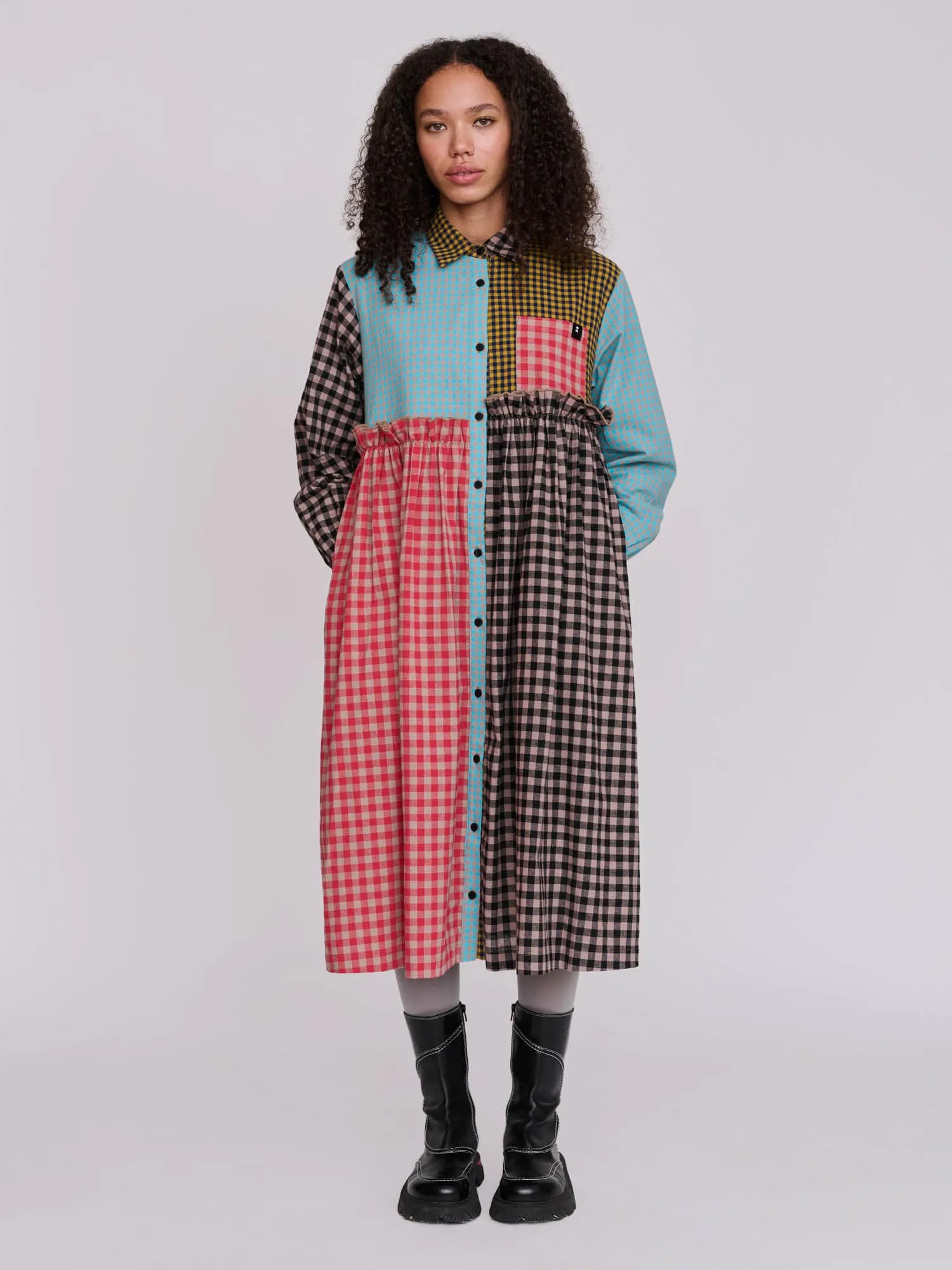 Mismatched Shirt Dress sold by Lazy Oaf