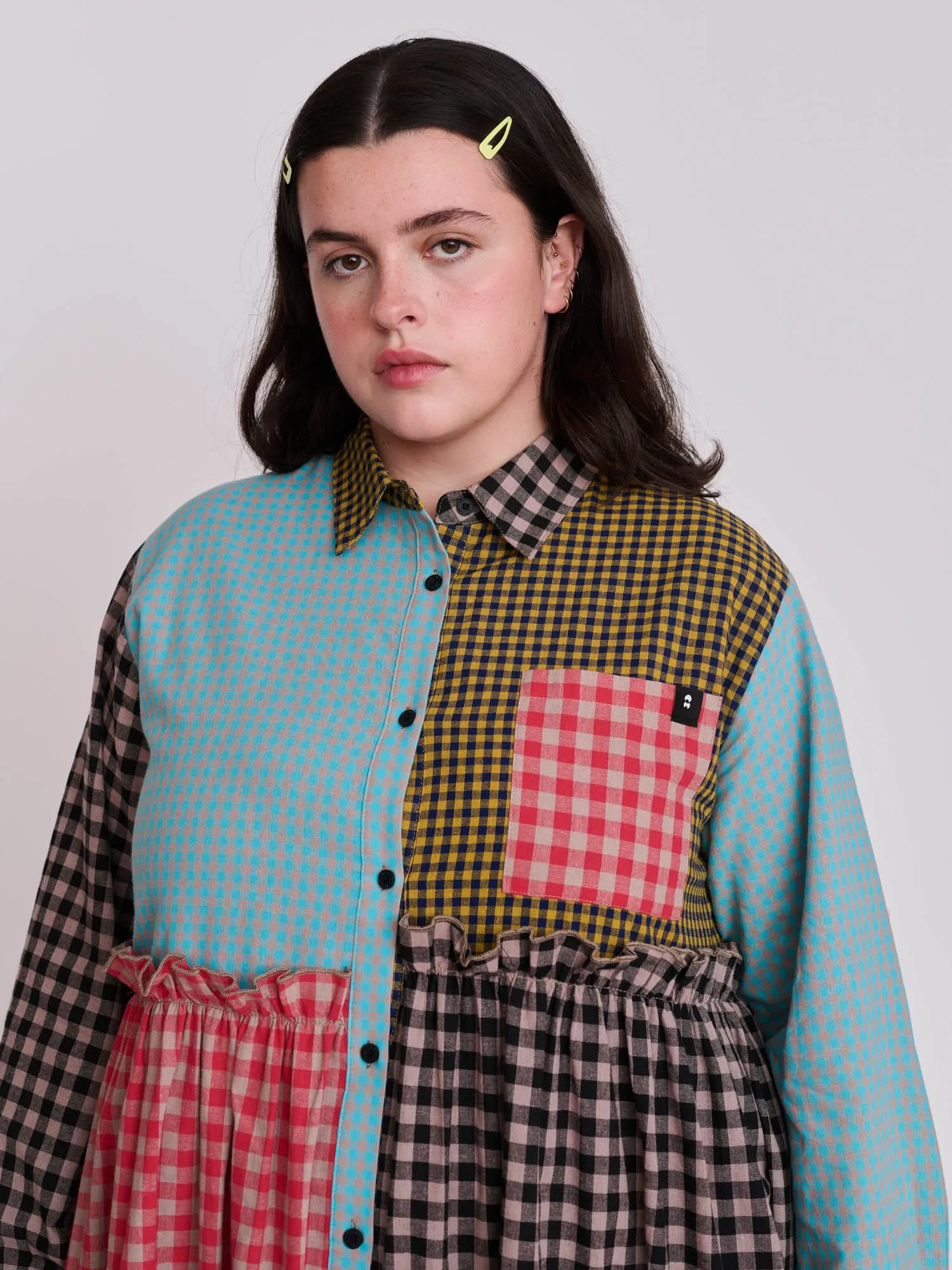 Mismatched Shirt Dress sold by Lazy Oaf product image thumbnail 2