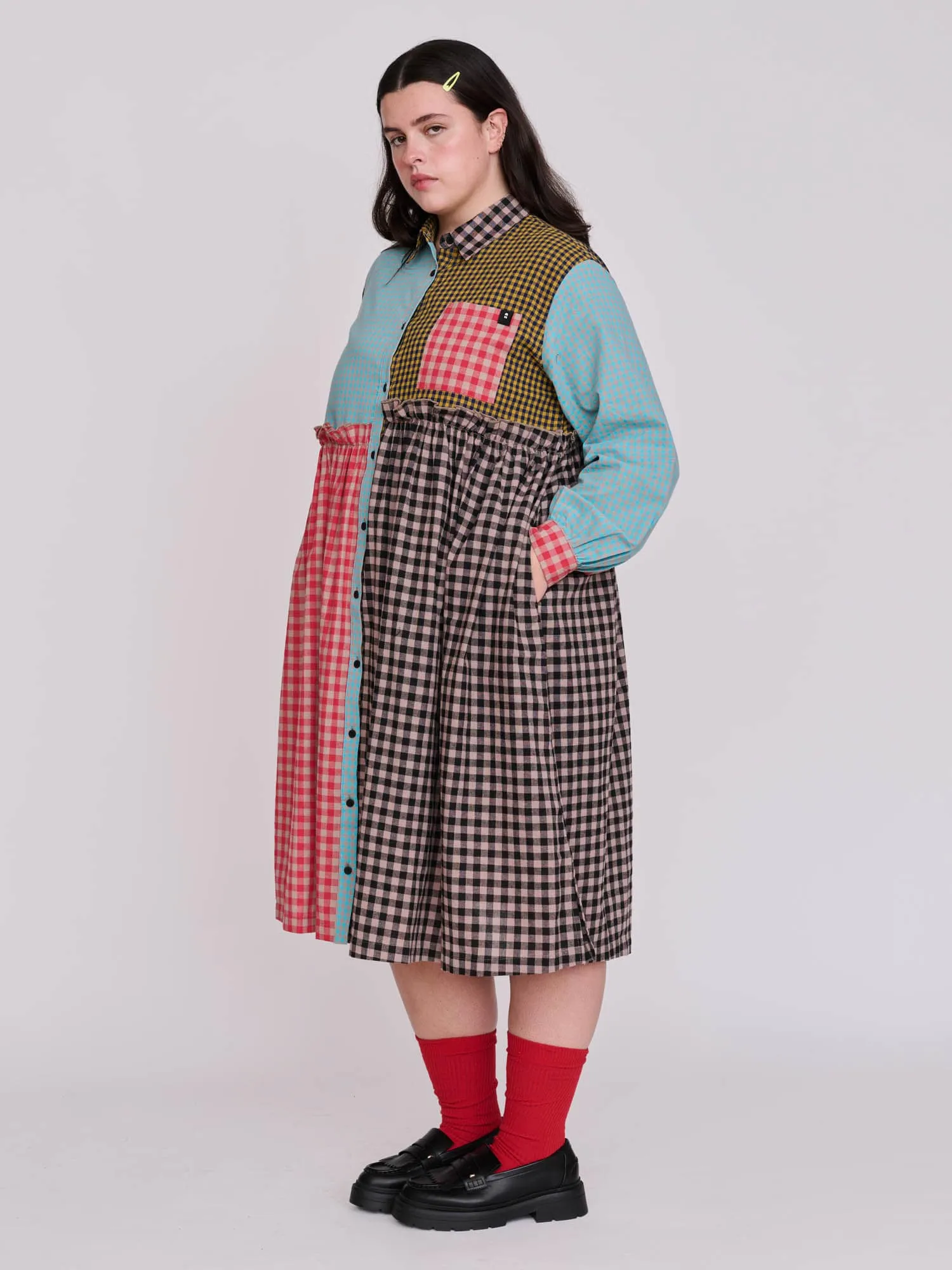 Mismatched Shirt Dress sold by Lazy Oaf product image thumbnail 3