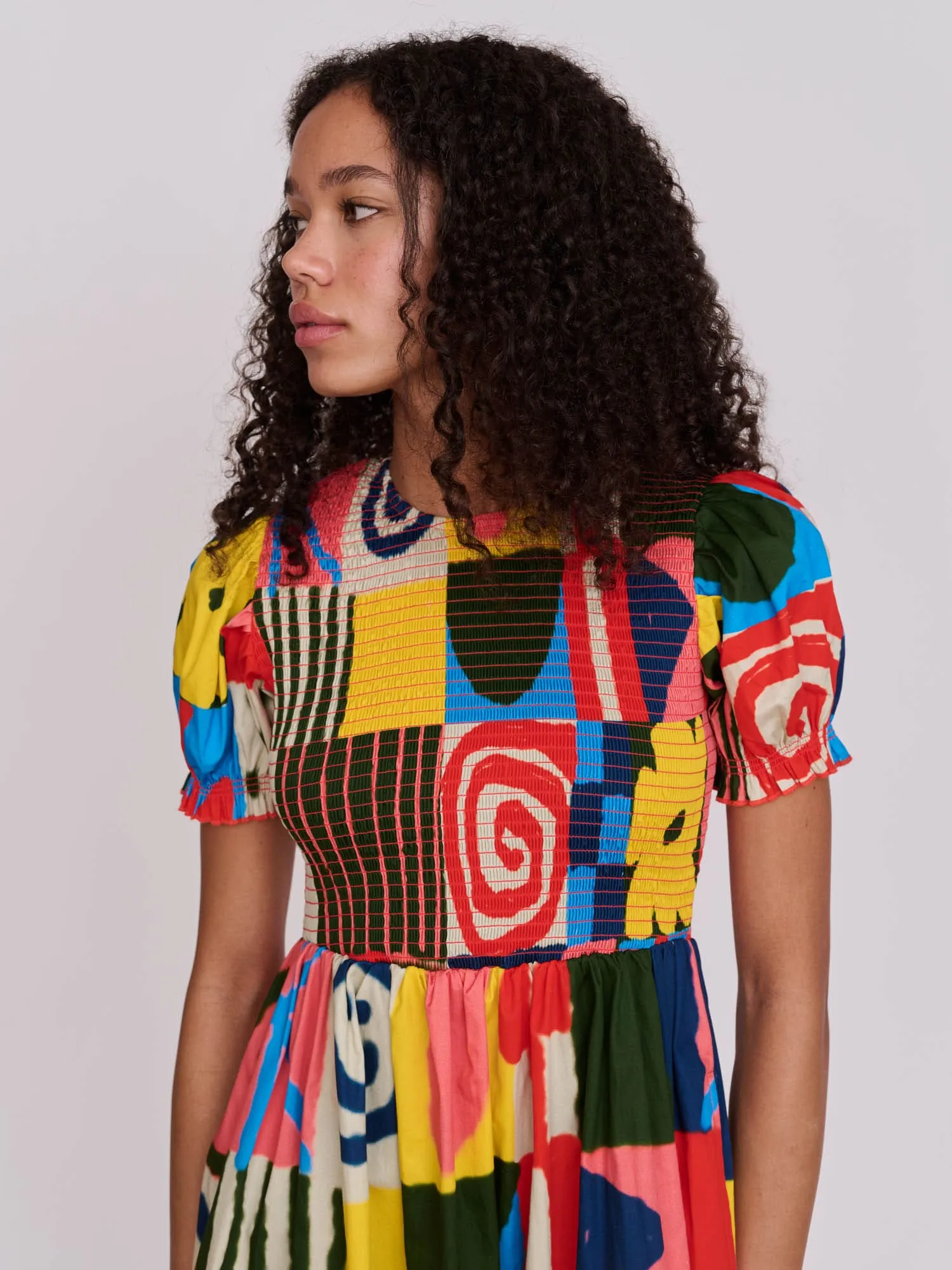 Abstract Shirred Dress sold by Lazy Oaf product image thumbnail 3