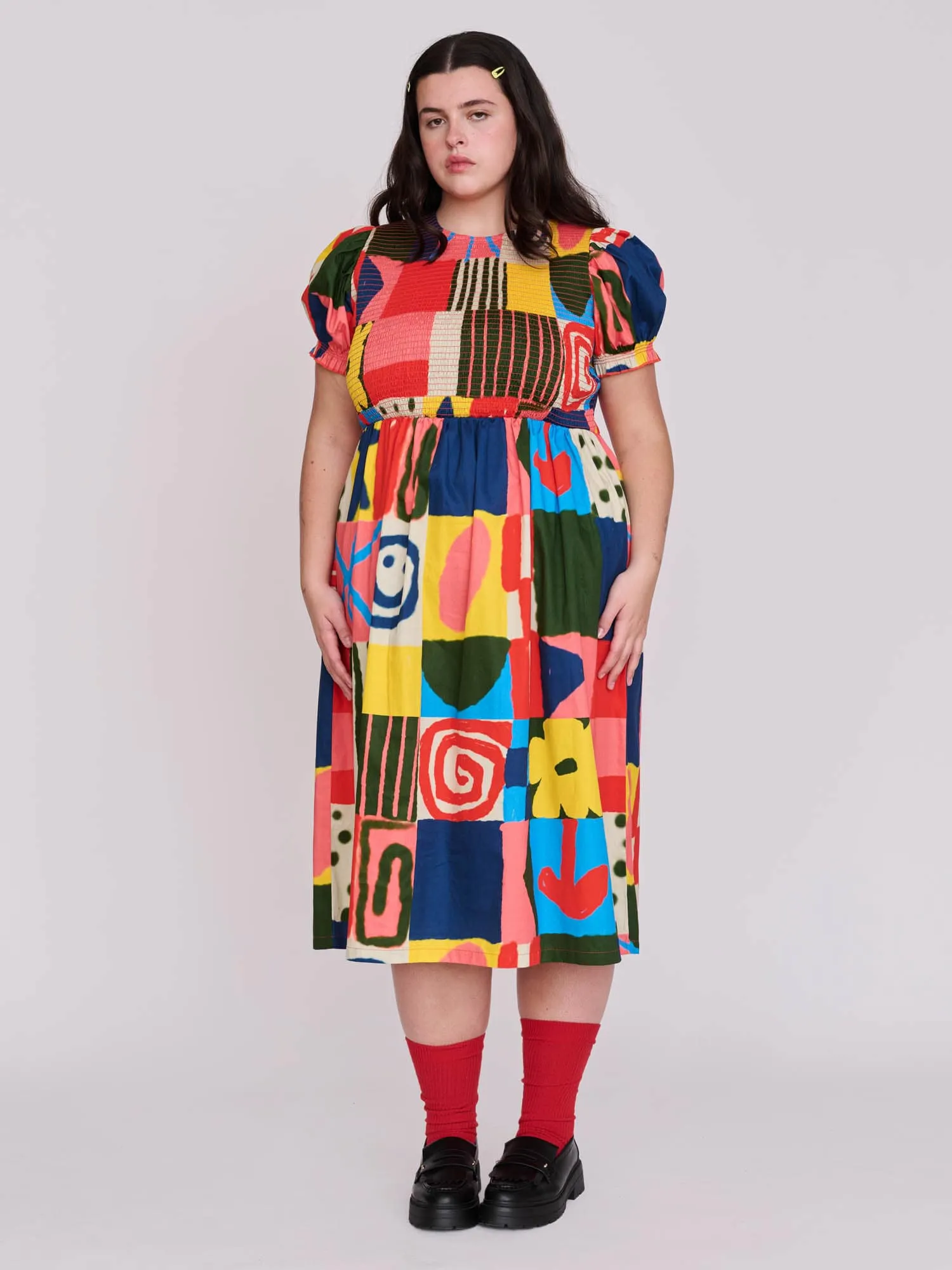 Abstract Shirred Dress sold by Lazy Oaf product image thumbnail 5
