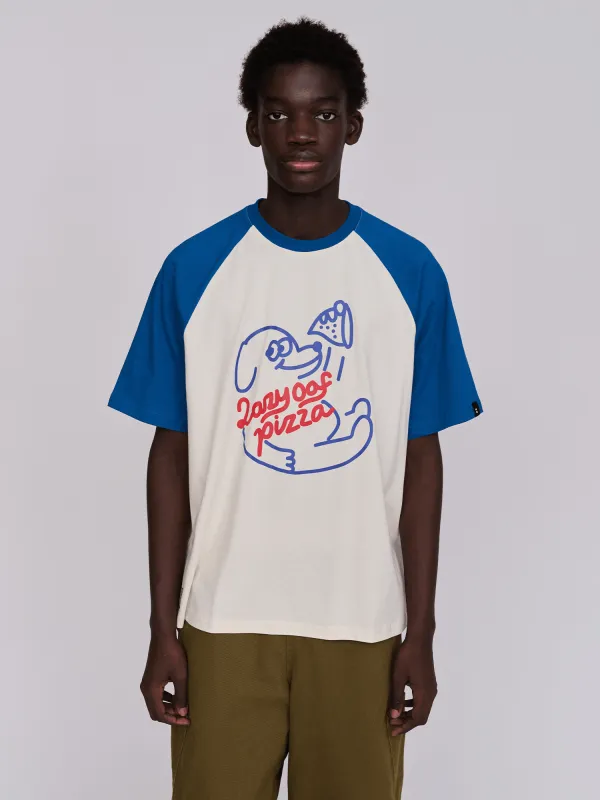Oaf Pizza Raglan T-Shirt sold by Lazy Oaf